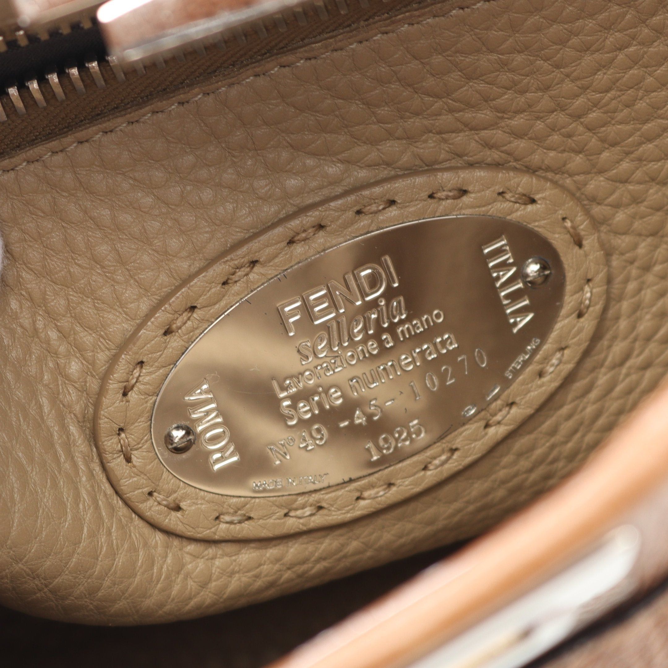 Fendi Fendi Peekaboo Regular Handbag Leather Light Brown Size ONE SIZE - 4 Thumbnail