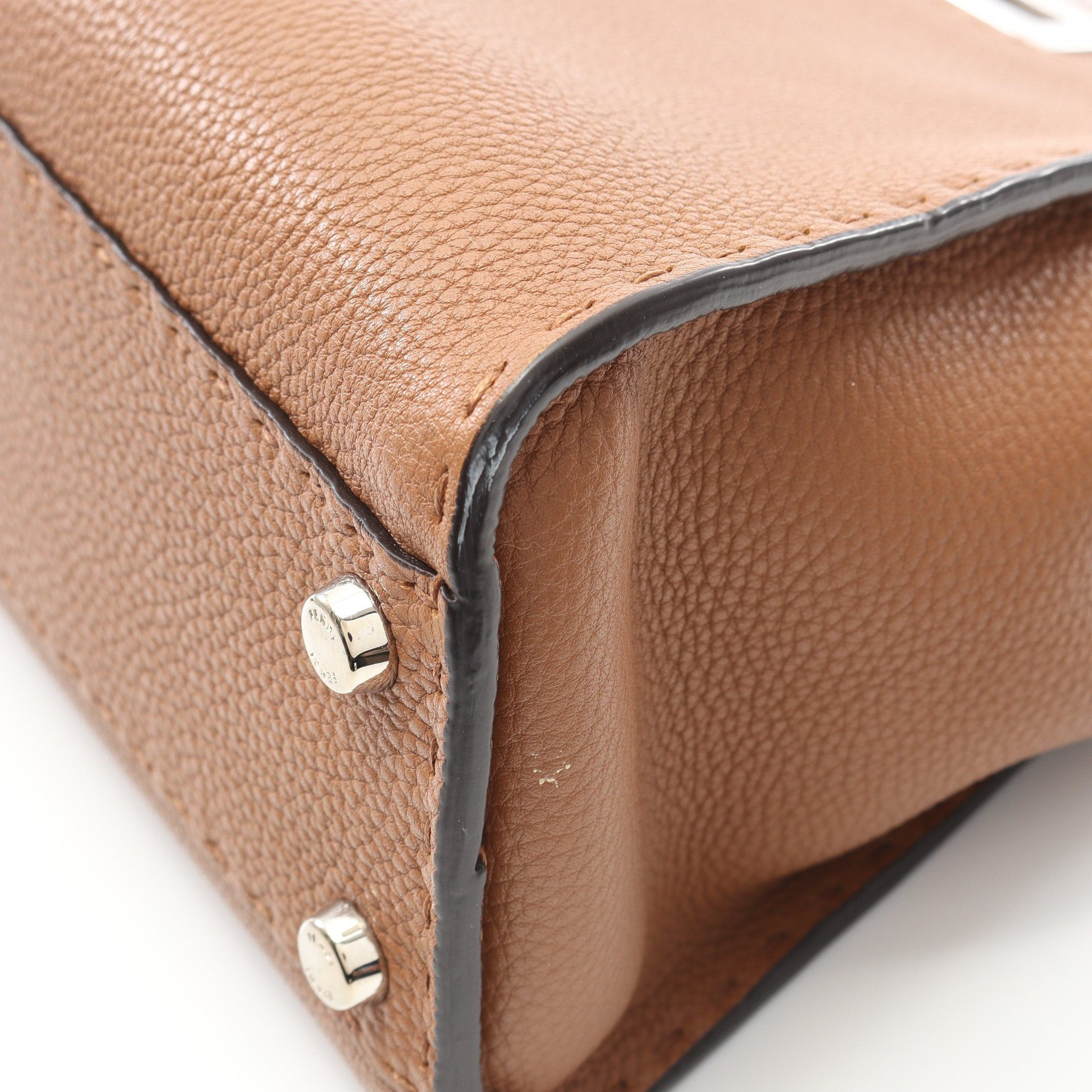 Fendi Fendi Peekaboo Regular Handbag Leather Light Brown Size ONE SIZE - 6 Thumbnail