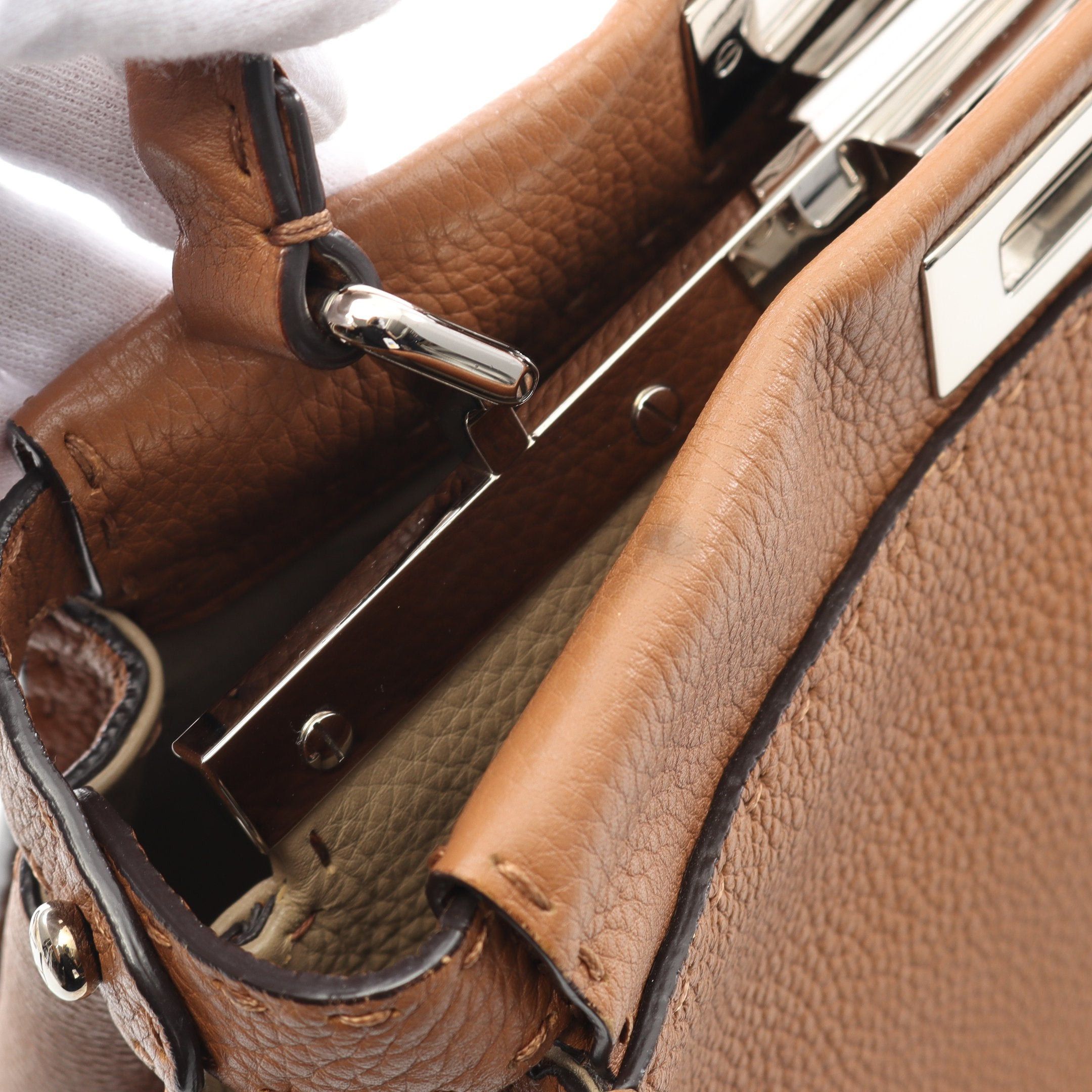 Fendi Fendi Peekaboo Regular Handbag Leather Light Brown Size ONE SIZE - 5 Thumbnail