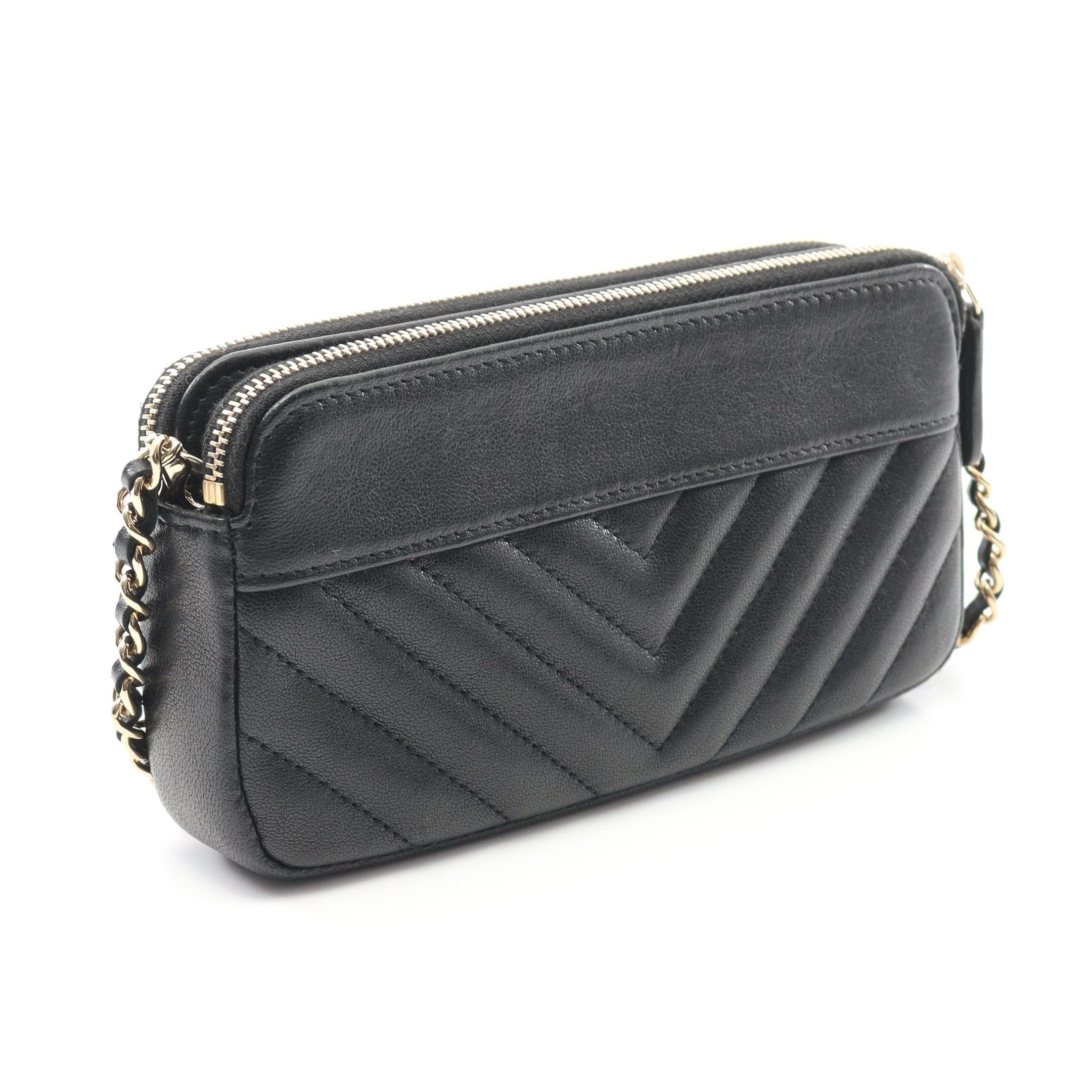 Chanel Chanel Mademoiselle Chain Wallet Leather Black Gold Hardware Size ONE SIZE - 2 Thumbnail