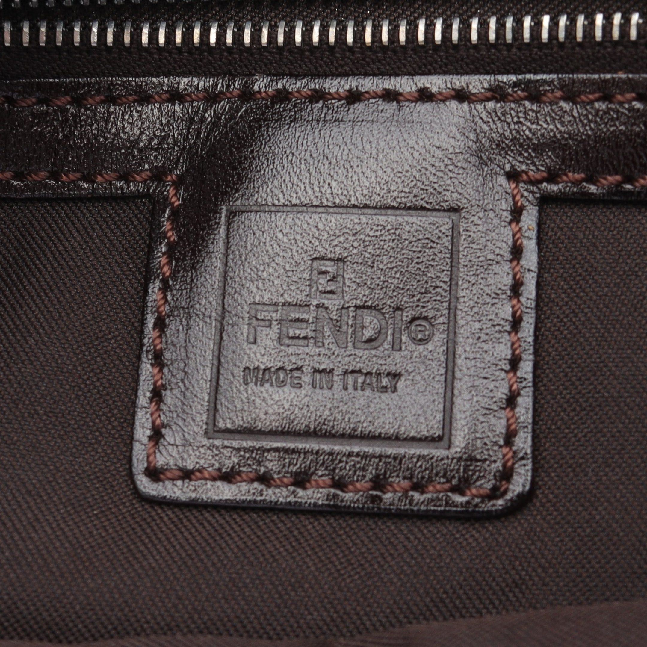 Fendi Fendi Mamma Bucket Zucca Handbag Canvas Leather Brown Dark Size ONE SIZE - 4 Thumbnail