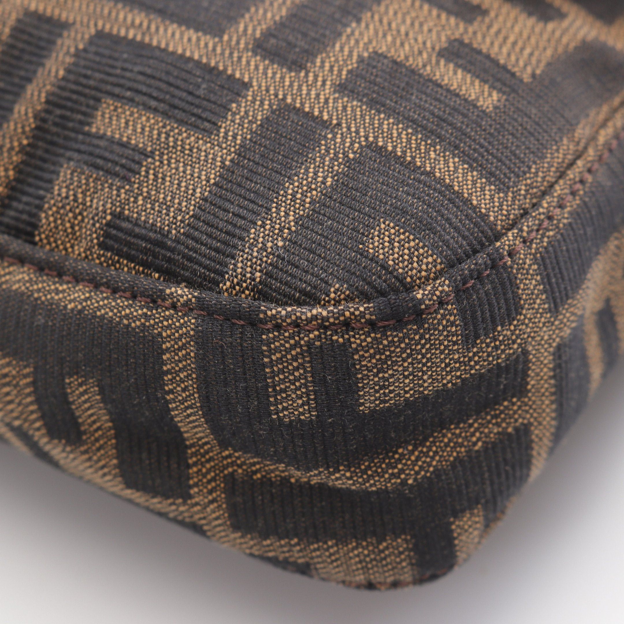 Fendi Fendi Mamma Bucket Zucca Handbag Canvas Leather Brown Dark Size ONE SIZE - 6 Thumbnail
