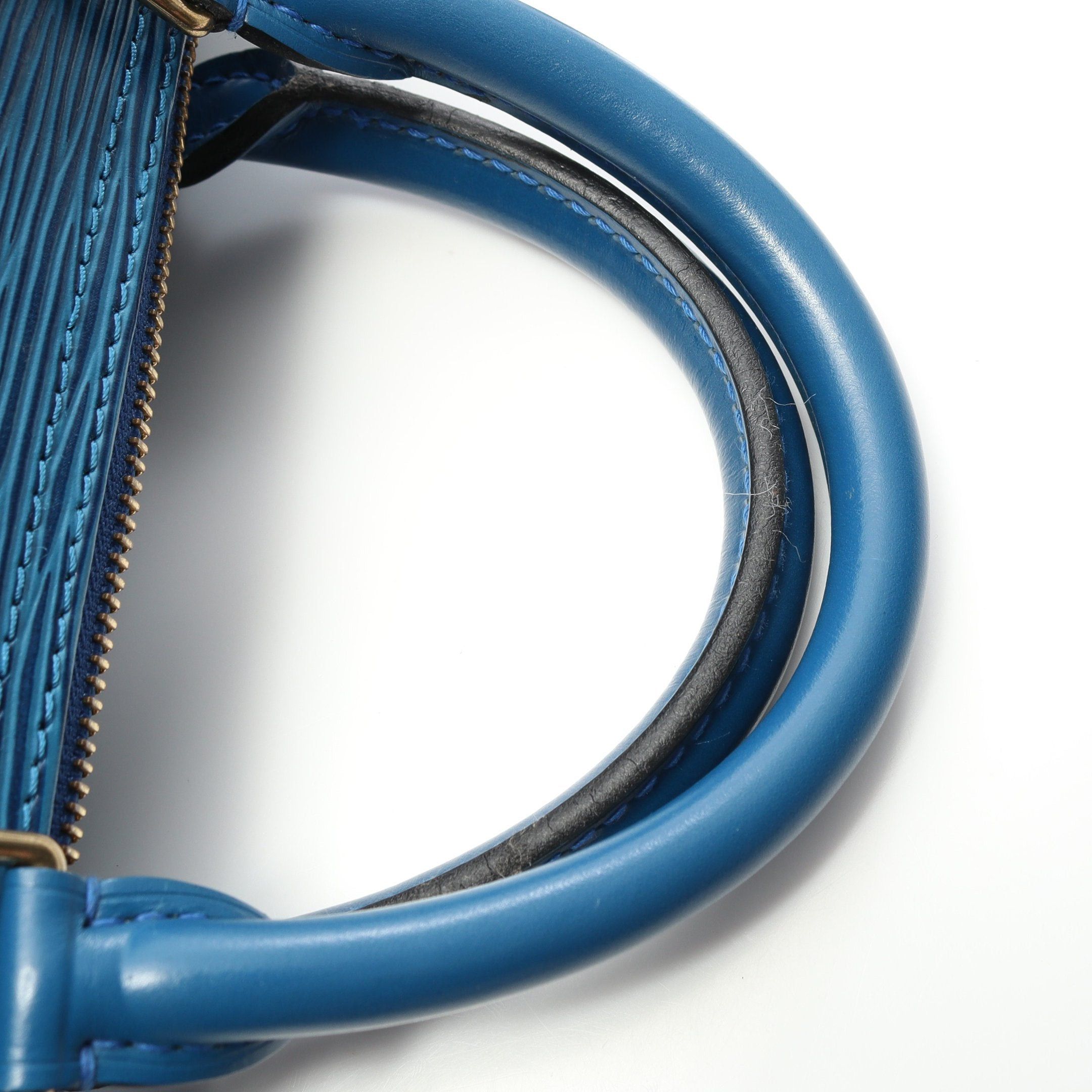 Louis Vuitton Louis Vuitton Speedy 30 Epi Toledo Blue Handbag Leather Size ONE SIZE - 8 Thumbnail