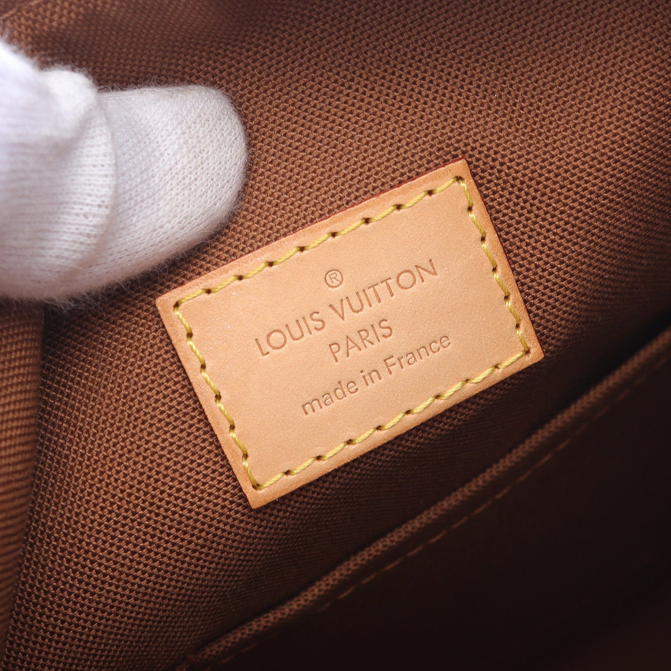 Louis Vuitton Louis Vuitton Odeon Mm Monogram Shoulder Bag Leather Brown Size ONE SIZE - 4 Thumbnail