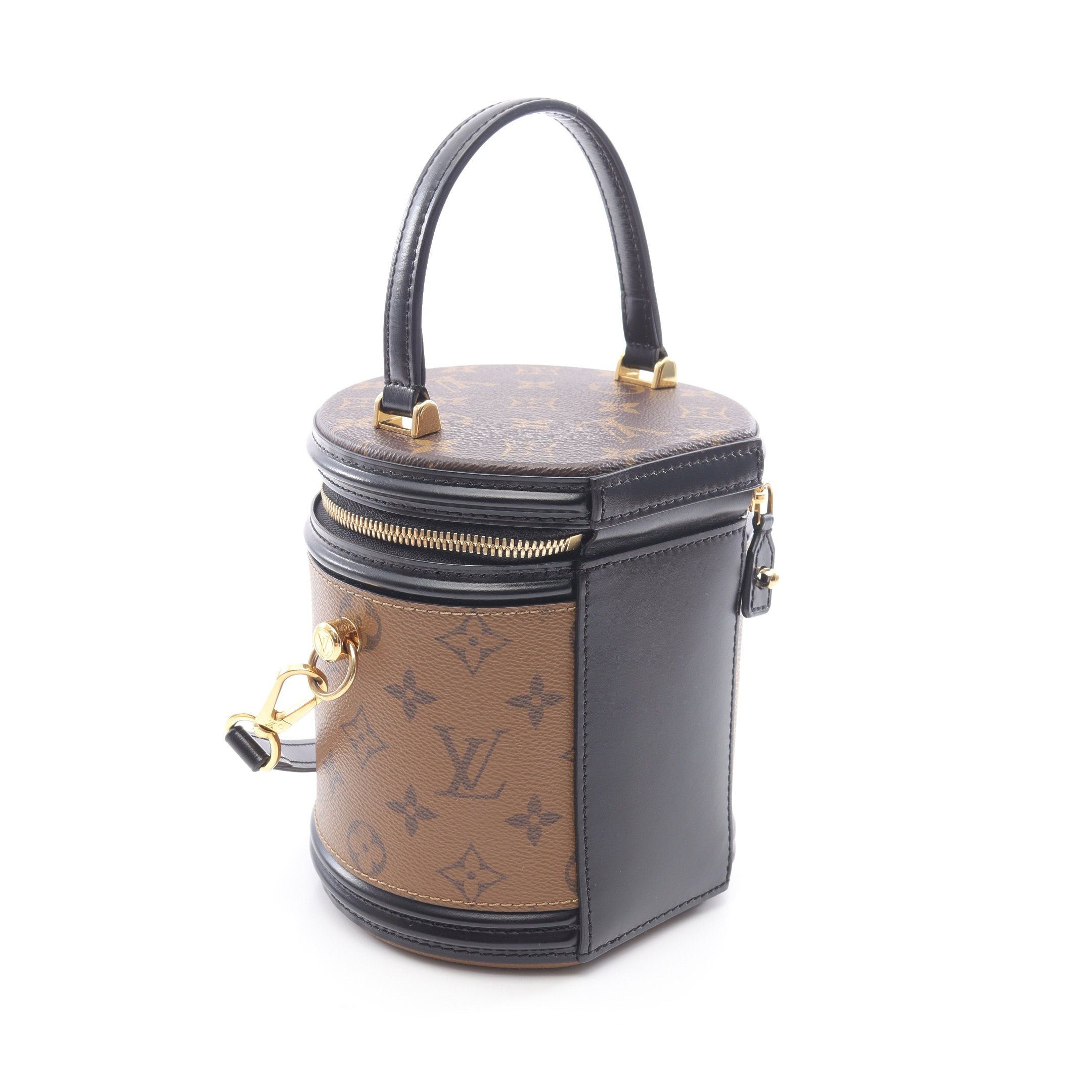 Louis Vuitton Louis Vuitton Cannes Monogram Reverse Handbag Vanity Bag Leather Brown Black Size ONE SIZE - 2 Thumbnail
