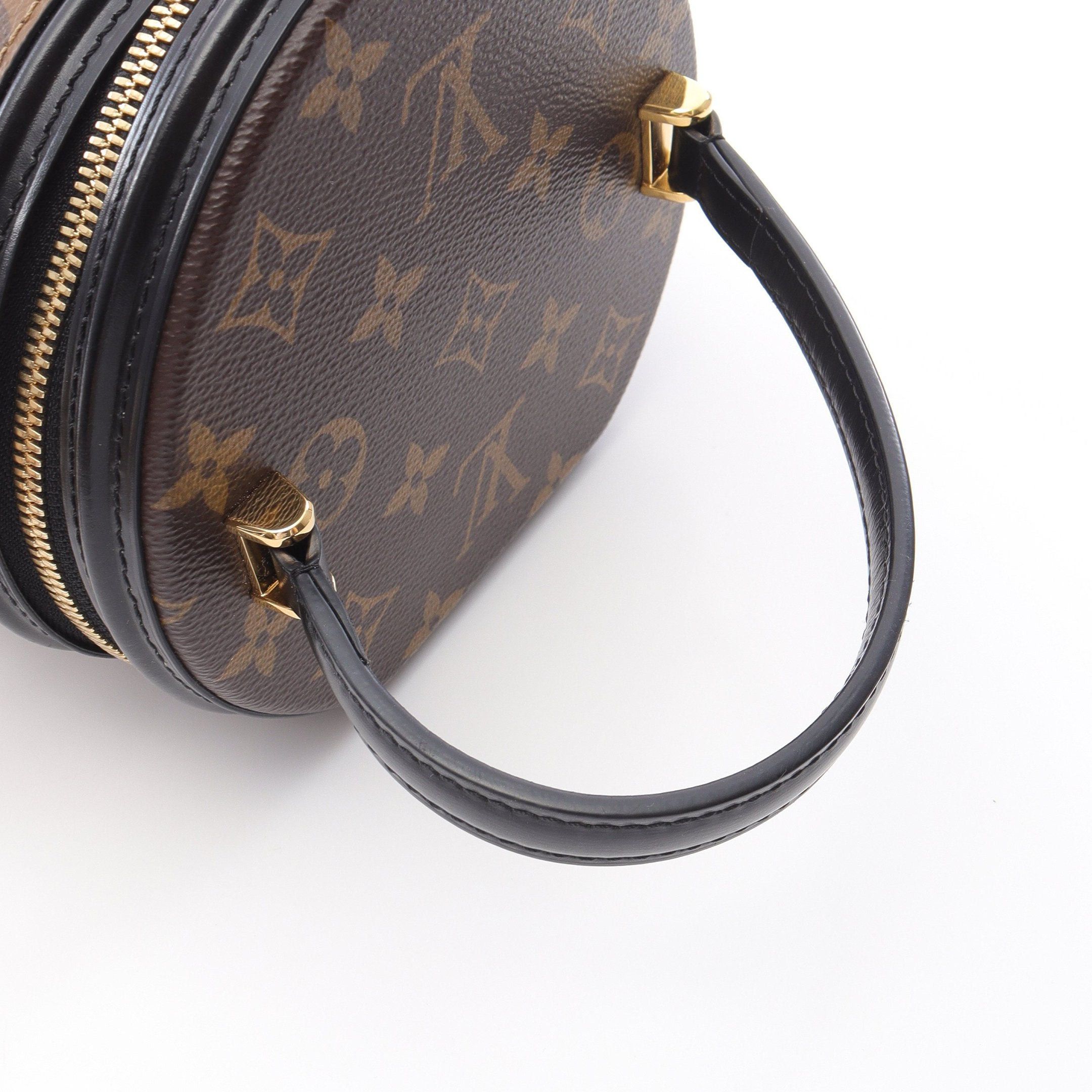 Louis Vuitton Louis Vuitton Cannes Monogram Reverse Handbag Vanity Bag Leather Brown Black Size ONE SIZE - 5 Thumbnail