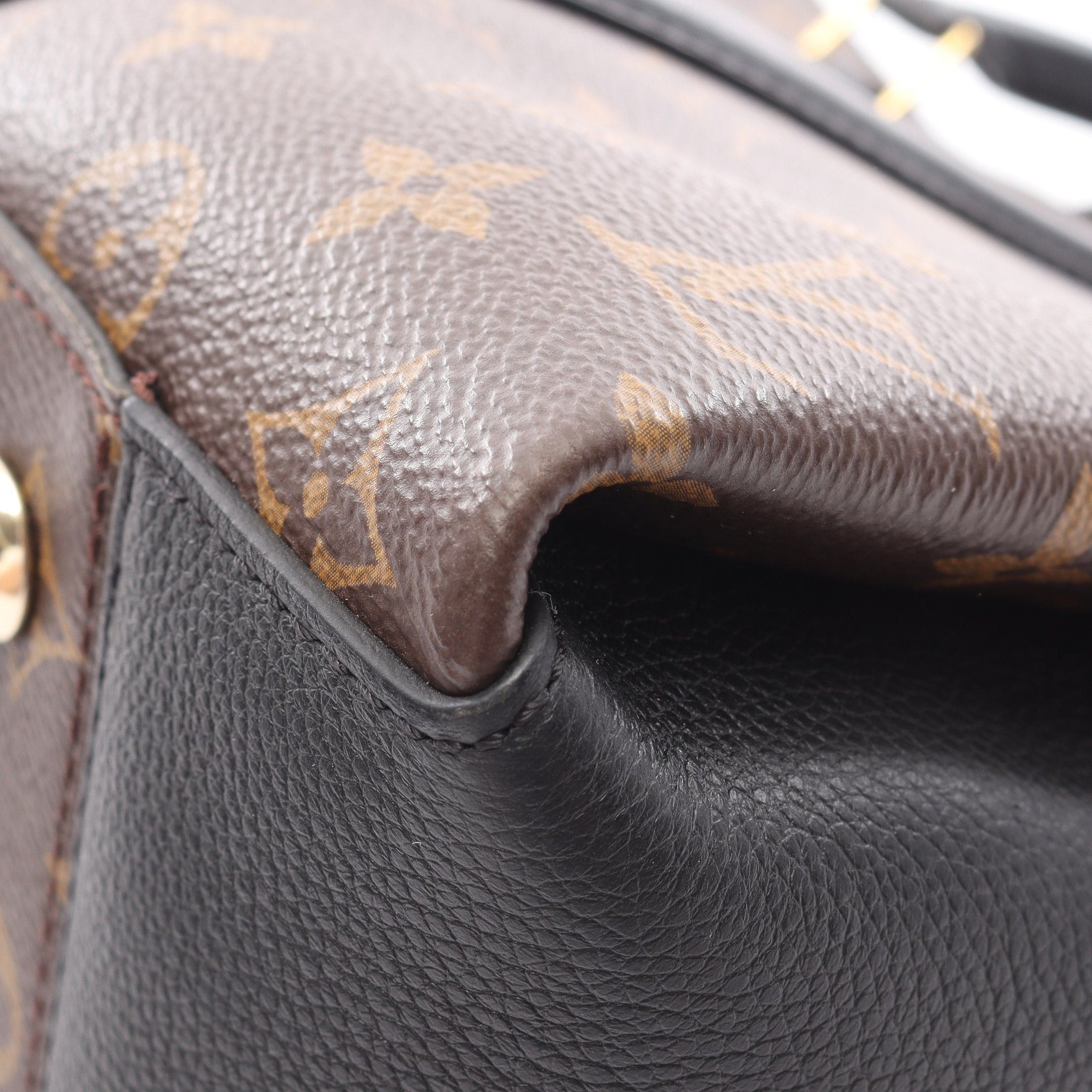 Louis Vuitton Louis Vuitton Soufflot Nv Mm Monogram Noir Handbag Leather Brown Black Size ONE SIZE - 5 Thumbnail