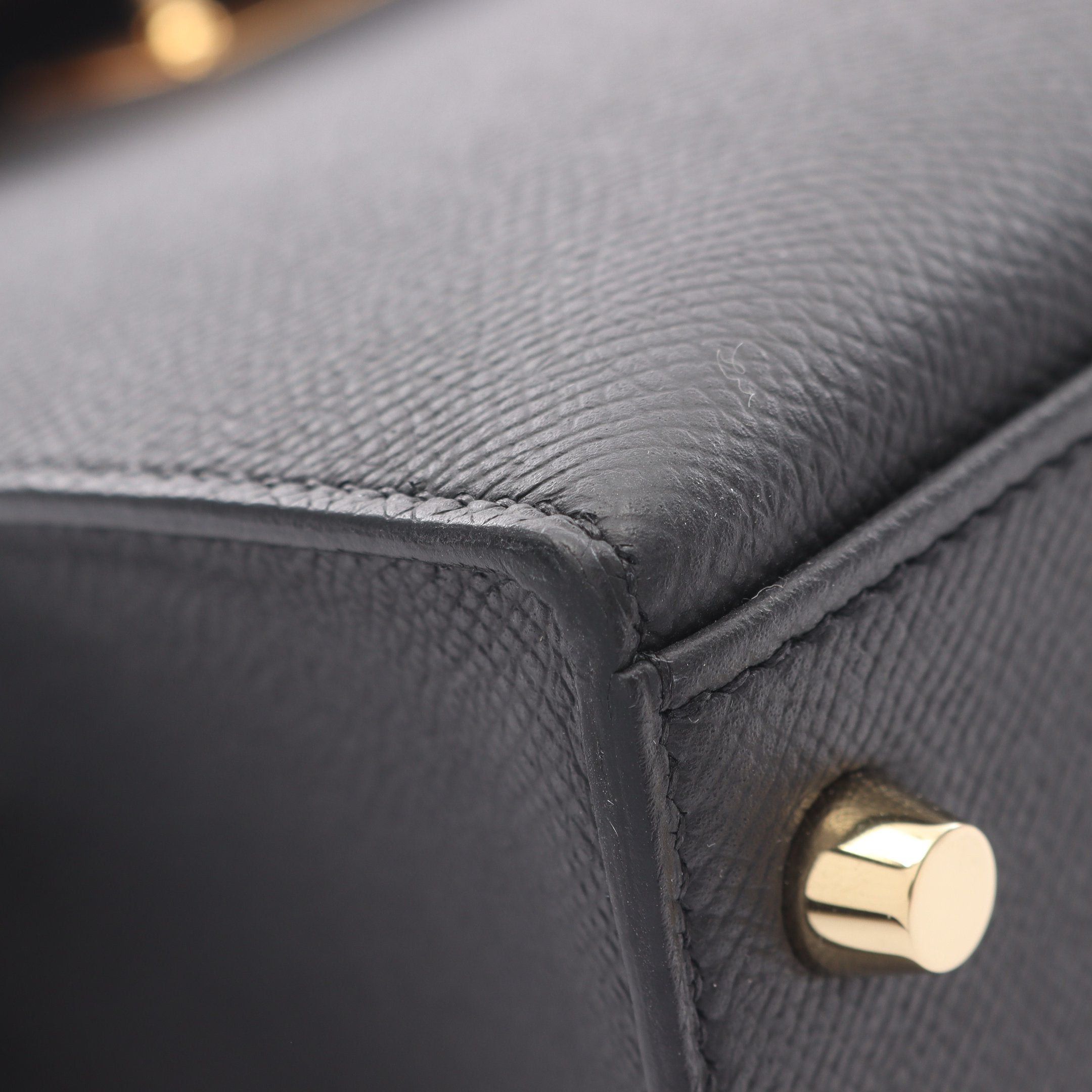 Hermes Hermes Kelly28 Handbag Veau Epsom Black Gold Hardware Outside Sewing Double Engraved Size ONE SIZE - 7 Thumbnail