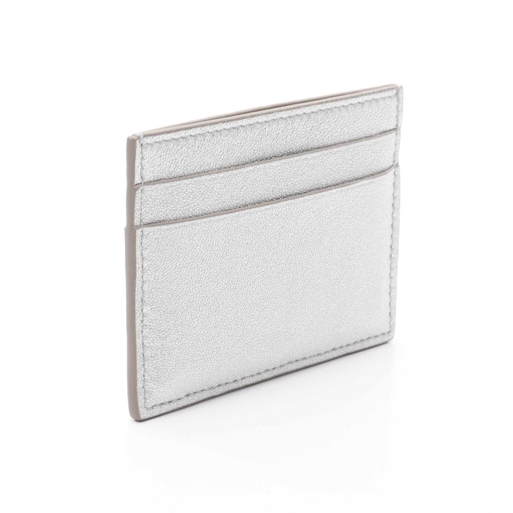 Loewe Loewe Puffer Anagram Plane Card Case Leather Silver Size ONE SIZE - 2 Thumbnail