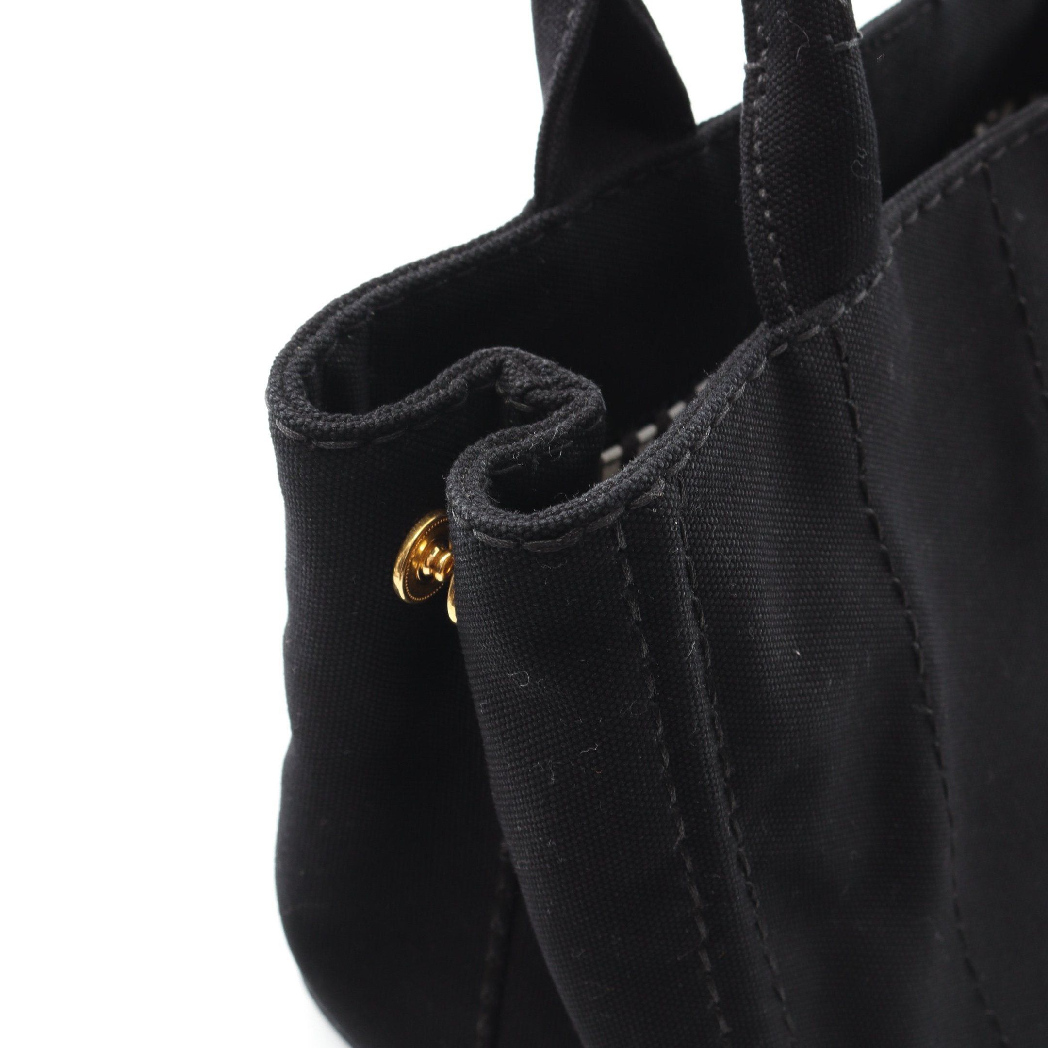Prada Prada Canapa Kanapa Handbag Tote Bag Canvas Black Size ONE SIZE - 8 Thumbnail