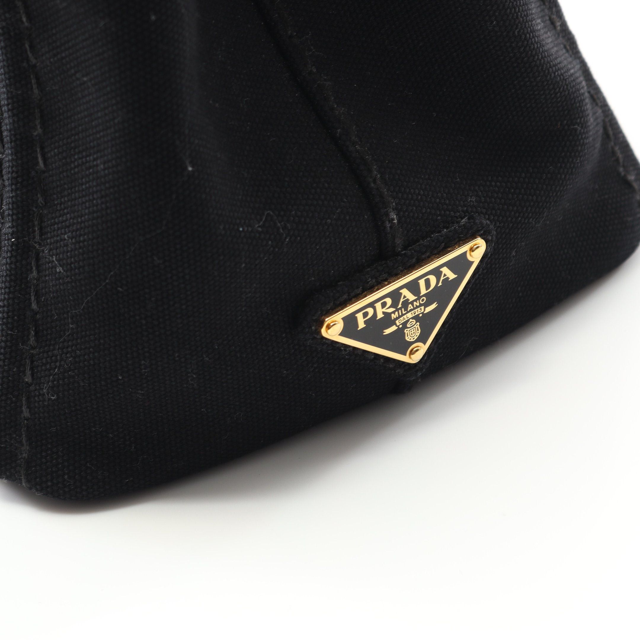 Prada Prada Canapa Kanapa Handbag Tote Bag Canvas Black Size ONE SIZE - 5 Thumbnail
