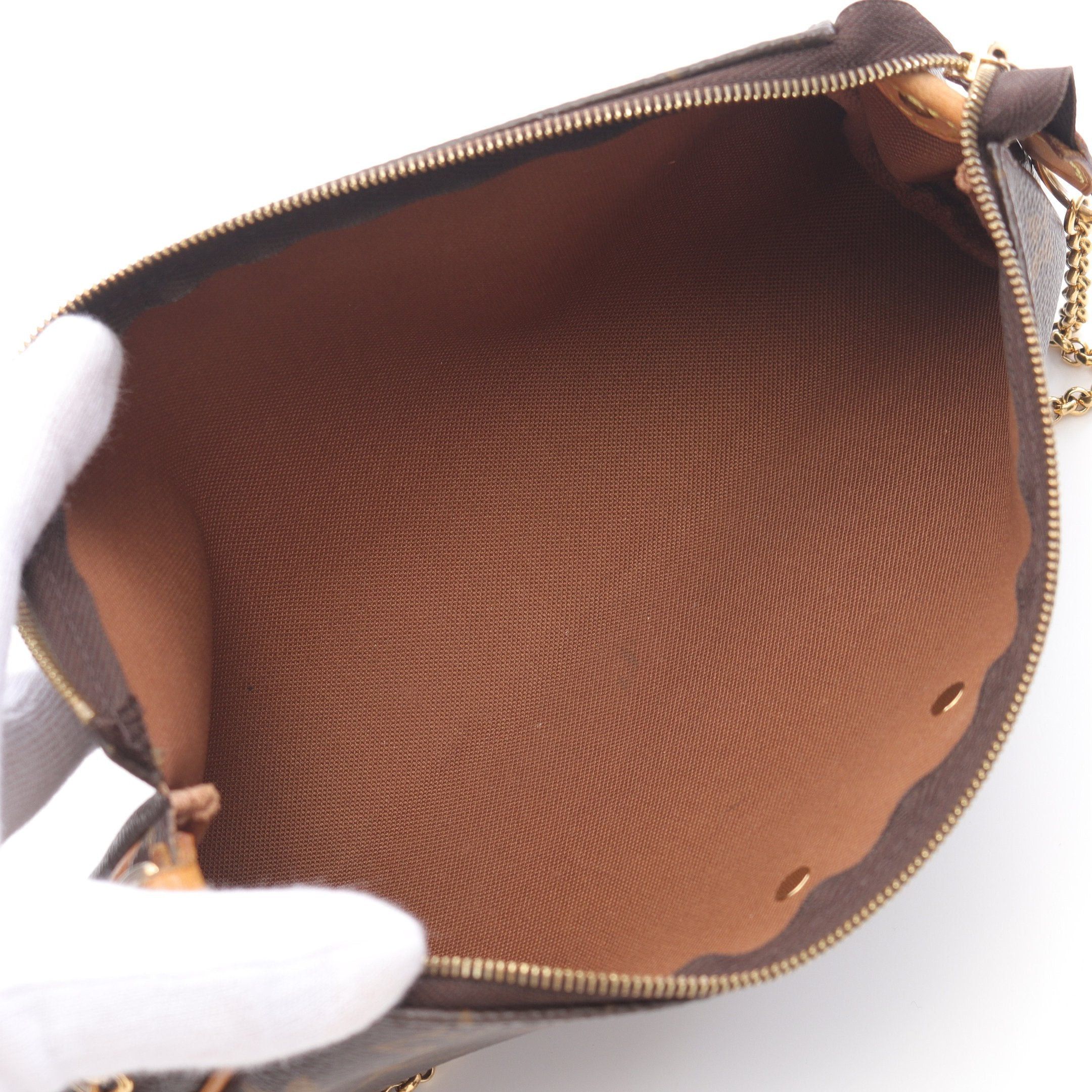 Louis Vuitton Louis Vuitton Eva Monogram Chain Shoulder Bag Leather Brown Size ONE SIZE - 3 Thumbnail