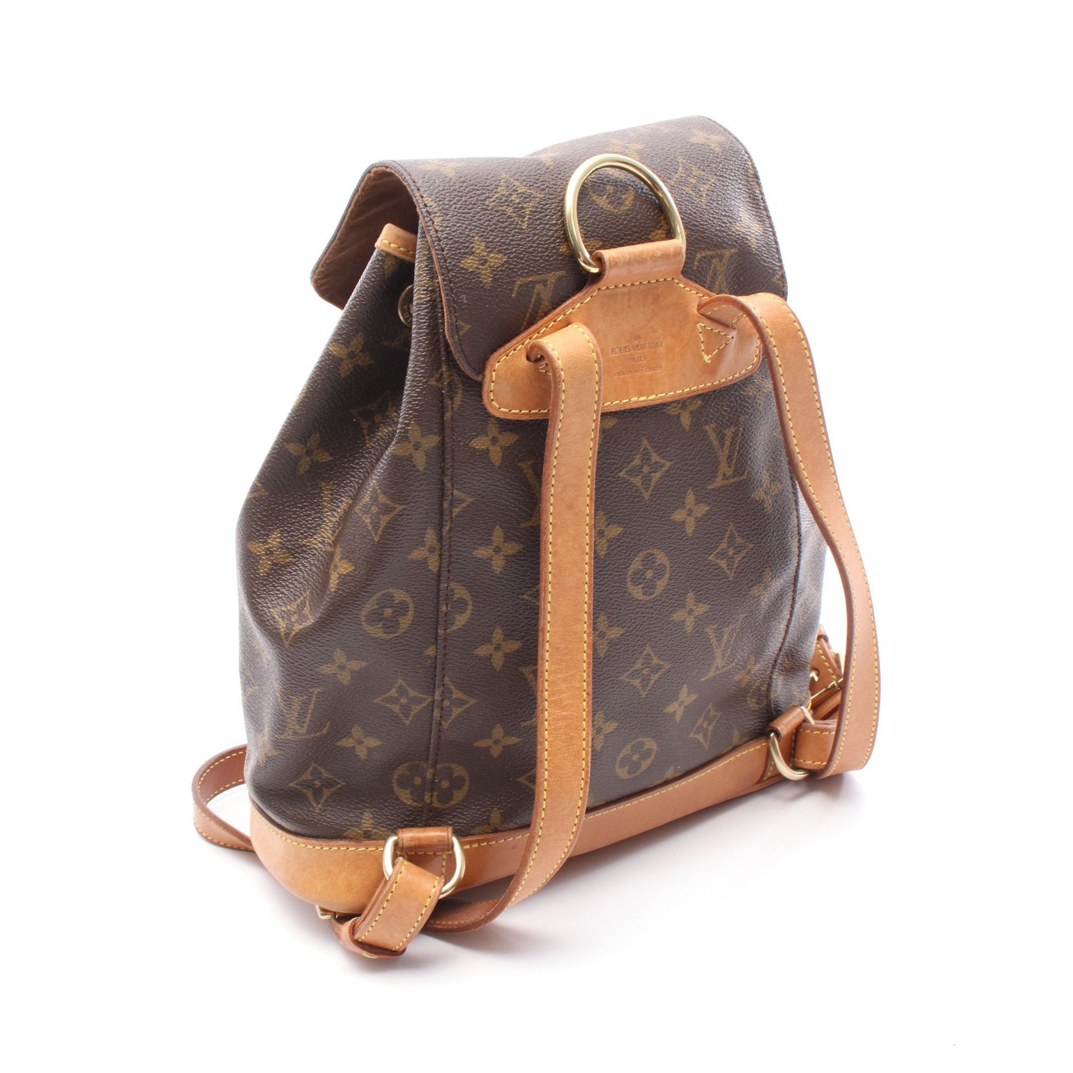 Louis Vuitton Louis Vuitton Montsouris Mm Monogram Backpack Rucksack Leather Brown Size ONE SIZE - 2 Thumbnail