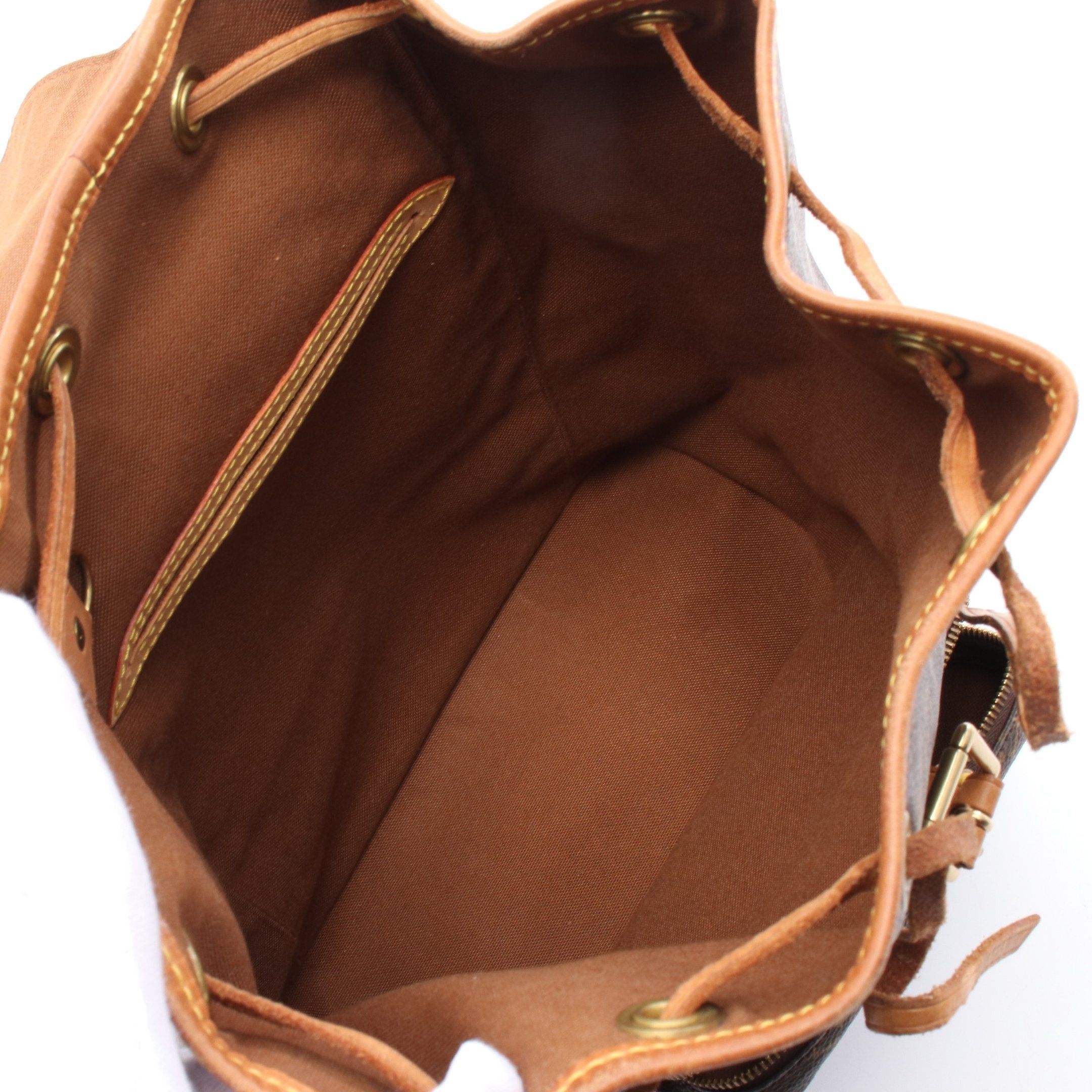 Louis Vuitton Louis Vuitton Montsouris Mm Monogram Backpack Rucksack Leather Brown Size ONE SIZE - 3 Thumbnail