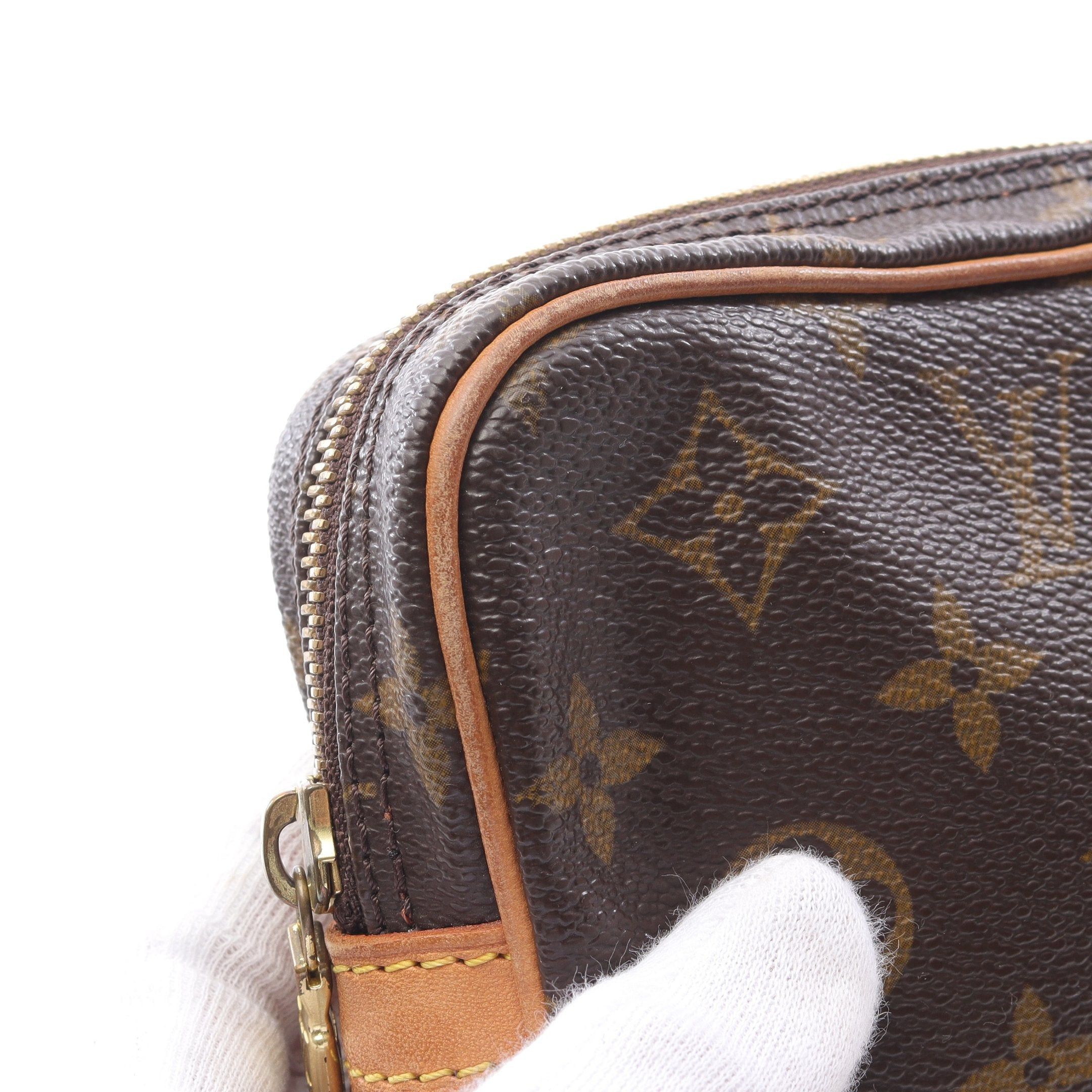 Louis Vuitton Louis Vuitton Marly Monogram Shoulder Bag Leather Brown Size ONE SIZE - 8 Thumbnail