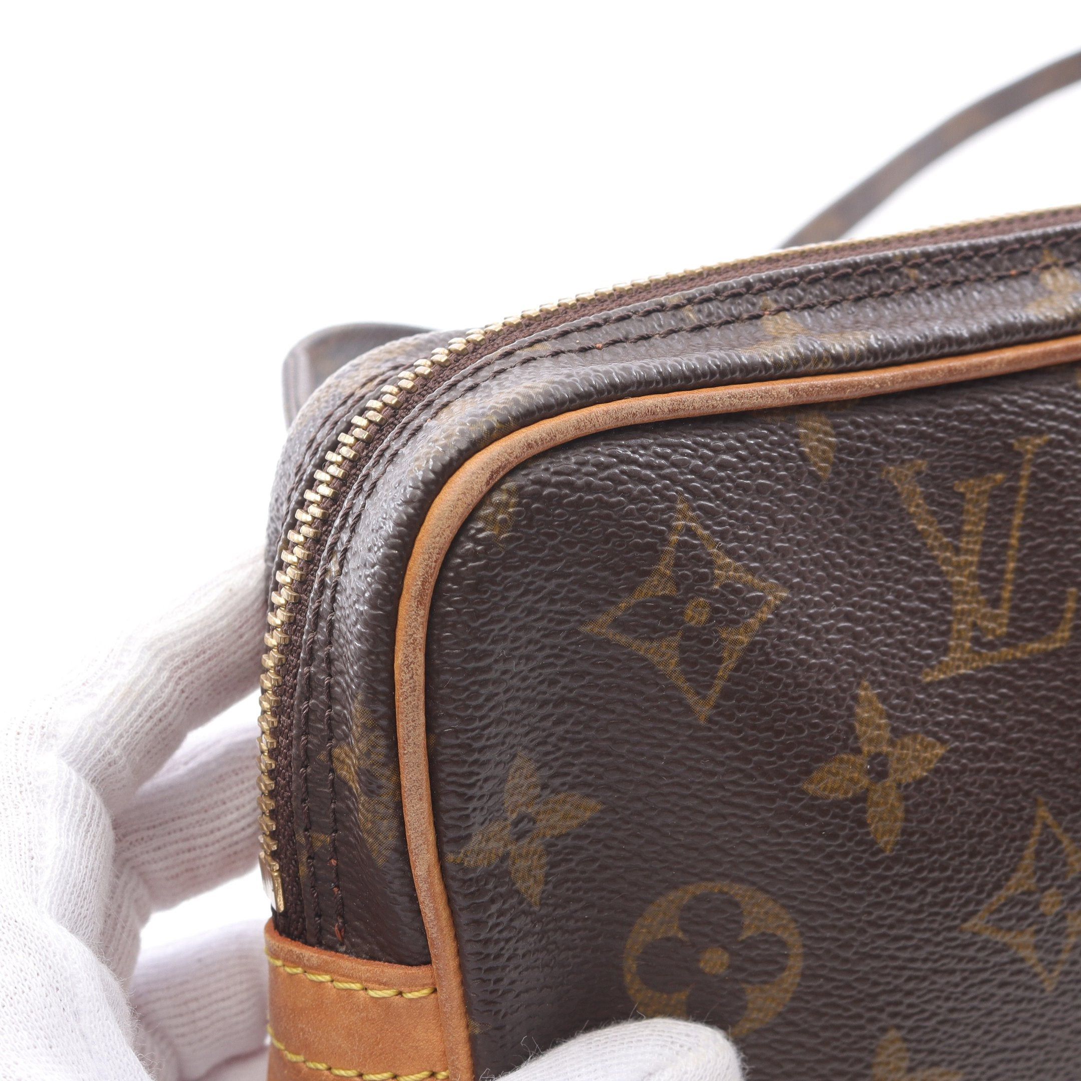 Louis Vuitton Louis Vuitton Marly Monogram Shoulder Bag Leather Brown Size ONE SIZE - 11 Thumbnail