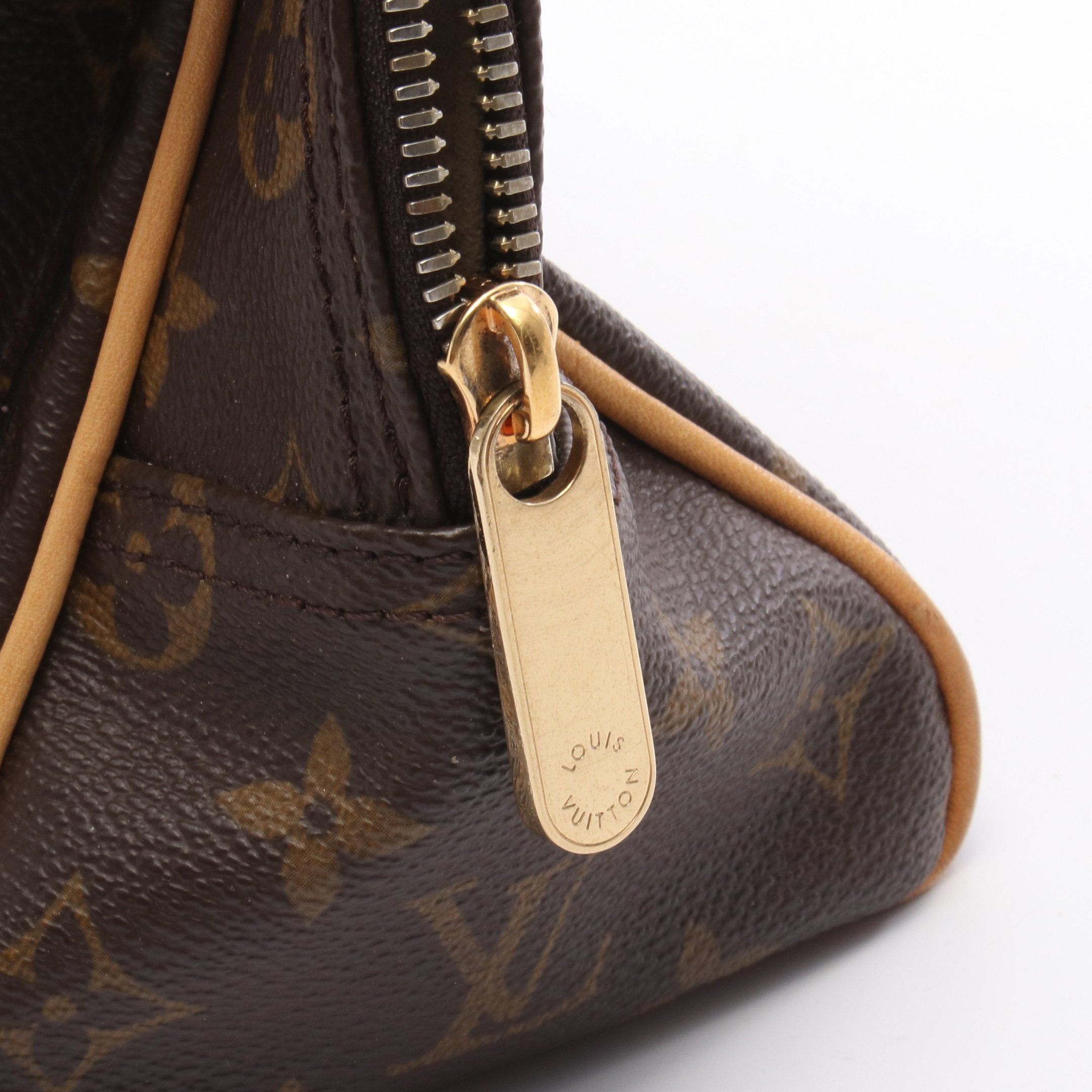 Louis Vuitton Louis Vuitton Manhattan Pm Monogram Handbag Leather Brown Size ONE SIZE - 12 Thumbnail