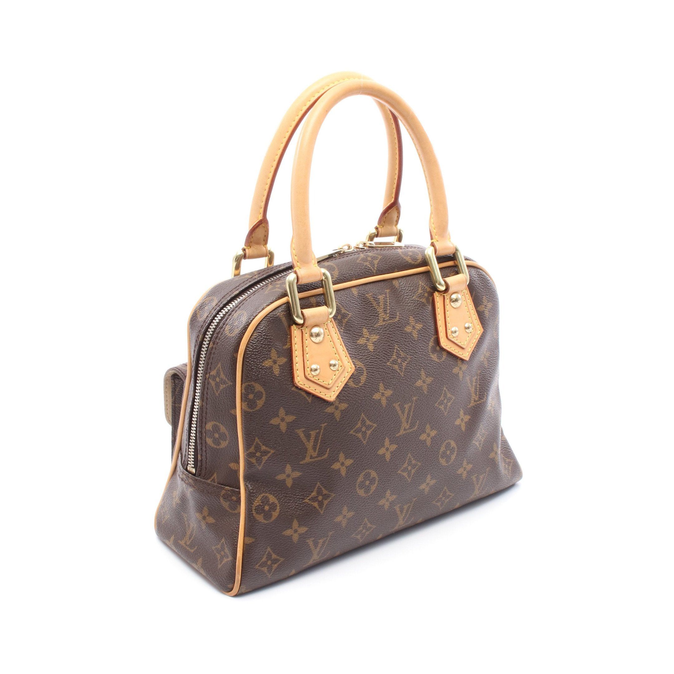 Louis Vuitton Louis Vuitton Manhattan Pm Monogram Handbag Leather Brown Size ONE SIZE - 2 Thumbnail