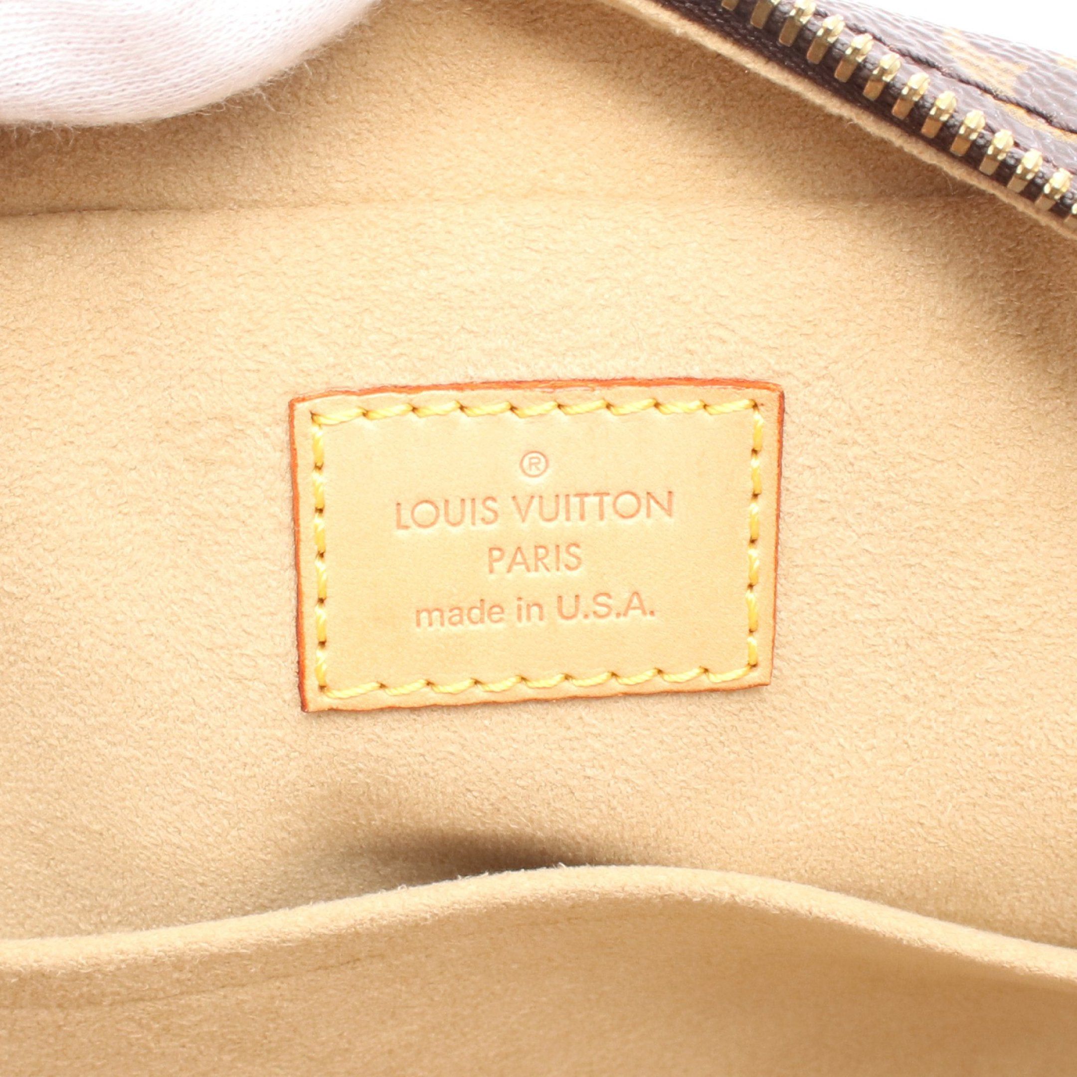 Louis Vuitton Louis Vuitton Manhattan Pm Monogram Handbag Leather Brown Size ONE SIZE - 4 Thumbnail