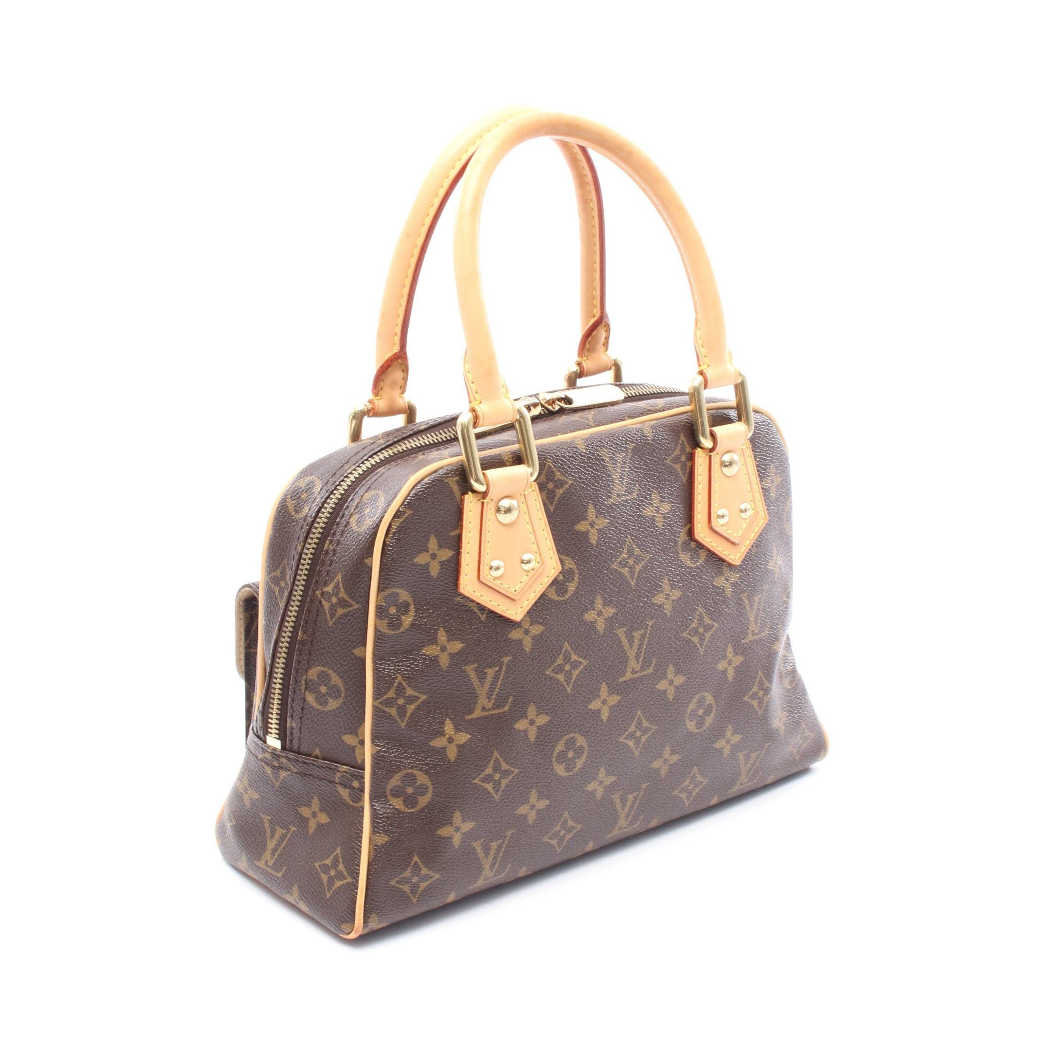 Louis Vuitton Louis Vuitton Manhattan Pm Monogram Handbag Leather Brown Size ONE SIZE - 2 Thumbnail