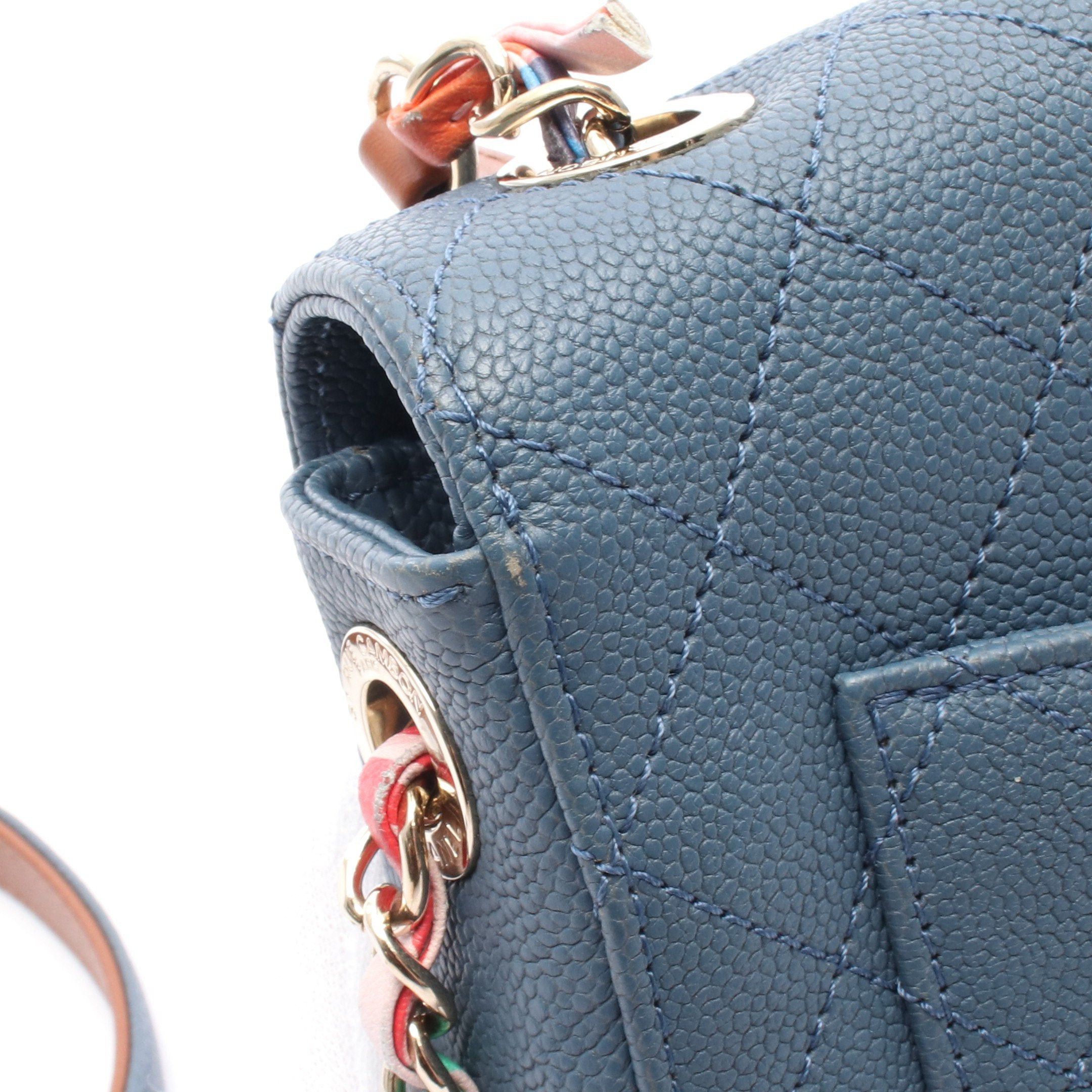 Chanel Chanel Matelasse Chain Shoulder Bag Caviar Skin Blue Multicolor Gold Hardware Size ONE SIZE - 12 Thumbnail