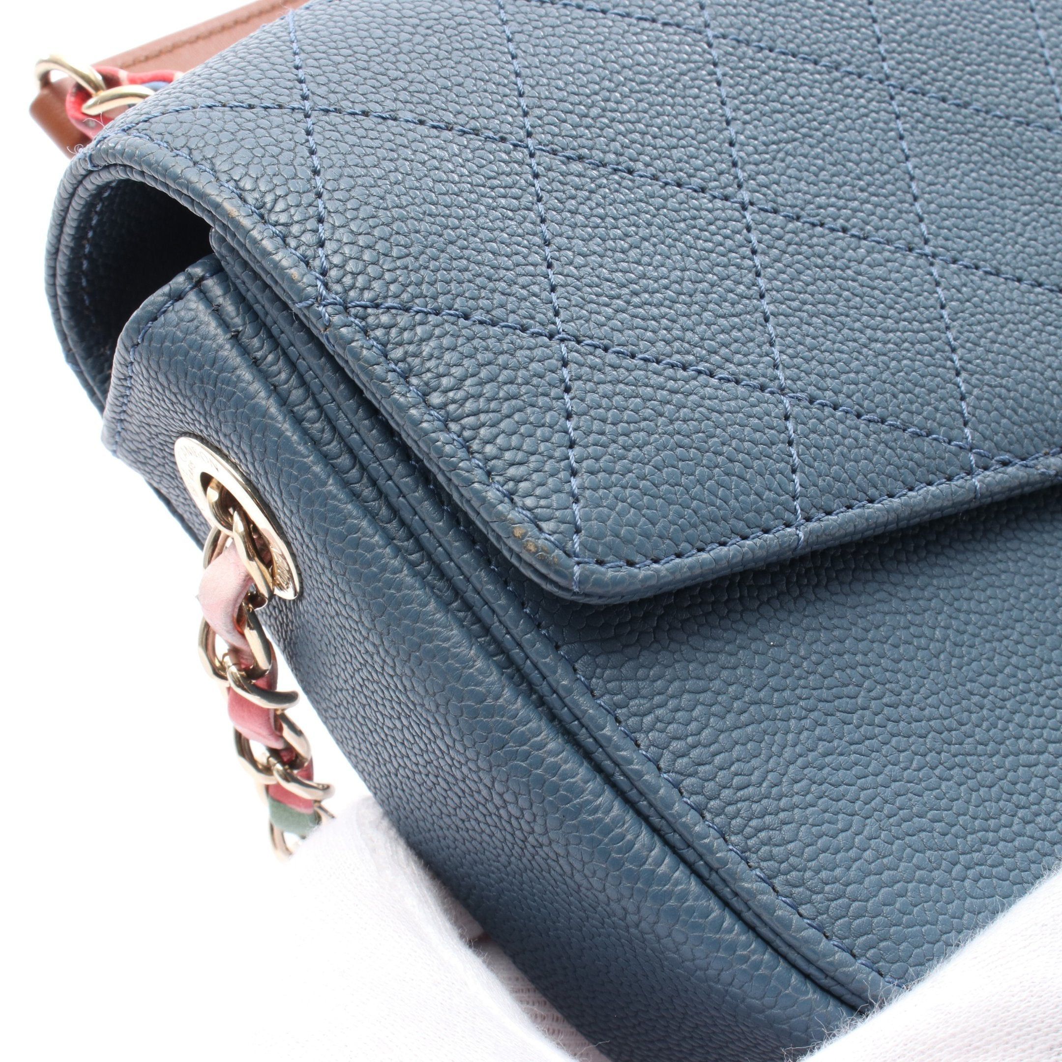 Chanel Chanel Matelasse Chain Shoulder Bag Caviar Skin Blue Multicolor Gold Hardware Size ONE SIZE - 11 Thumbnail