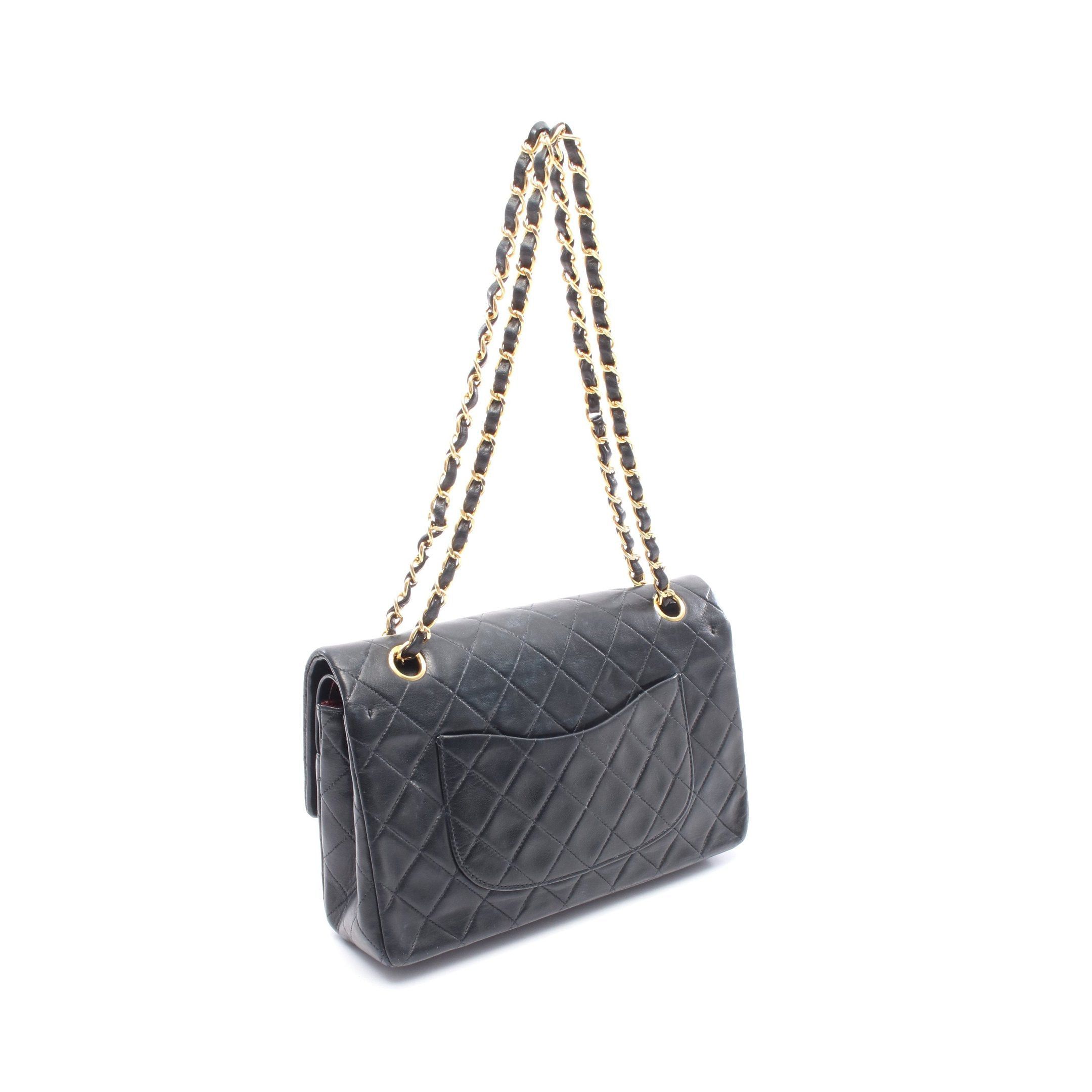 Chanel Chanel Matelasse Double Flap Chain Shoulder Bag Leather Black Gold Hardware Size ONE SIZE - 2 Thumbnail