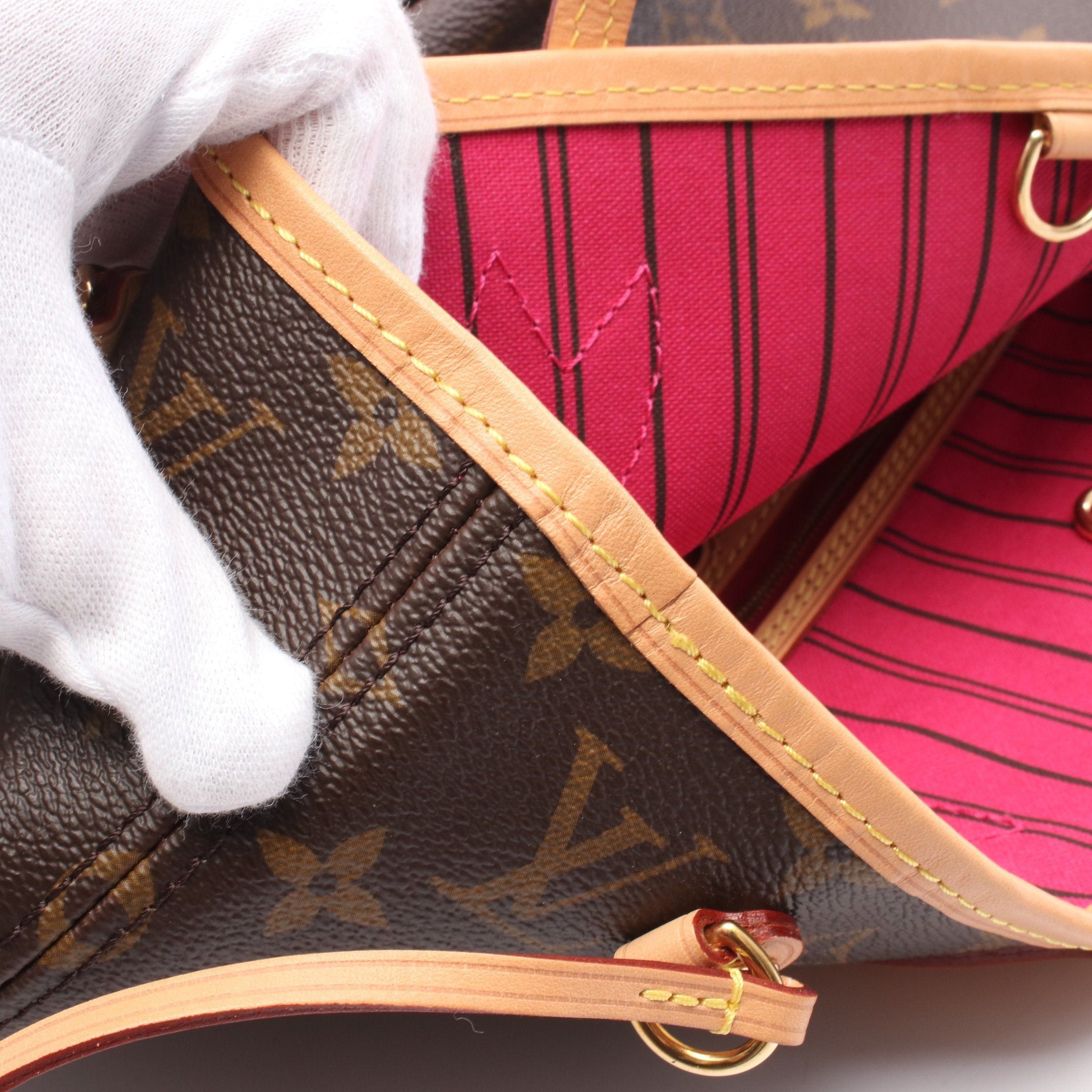 Louis Vuitton Louis Vuitton Neverfull Pm Monogram Pivoine Handbag Tote Bag Leather Brown Size ONE SIZE - 6 Thumbnail