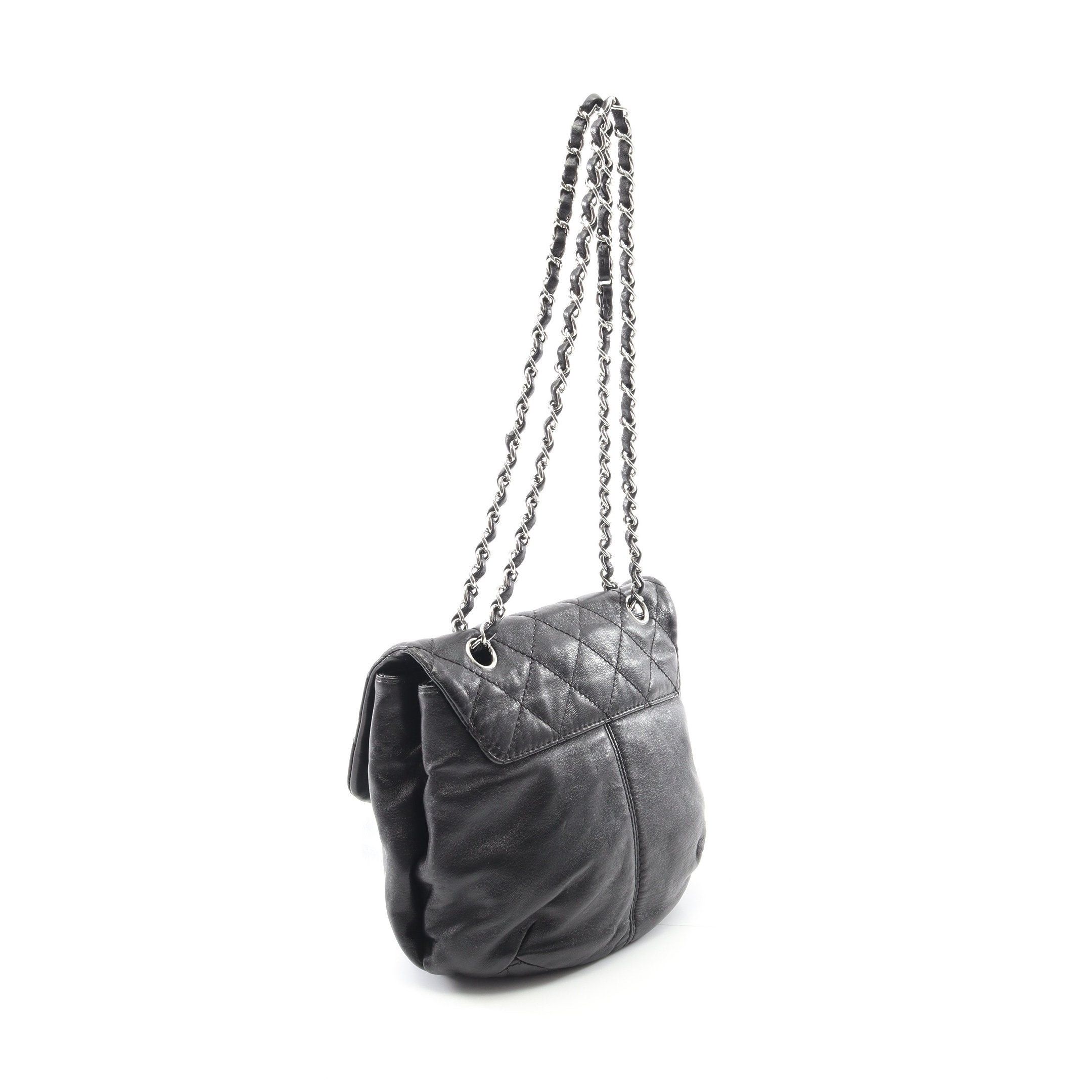 Chanel Chanel Matelasse Chain Shoulder Bag Lambskin Black Silver Hardware Size ONE SIZE - 2 Thumbnail