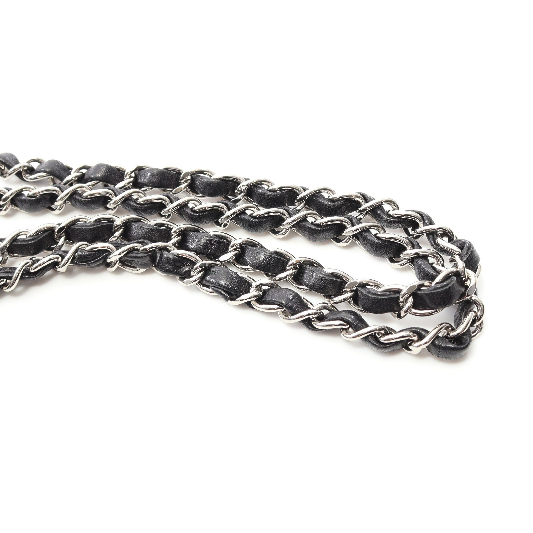 Chanel Chanel Matelasse Chain Shoulder Bag Lambskin Black Silver Hardware Size ONE SIZE - 9 Thumbnail