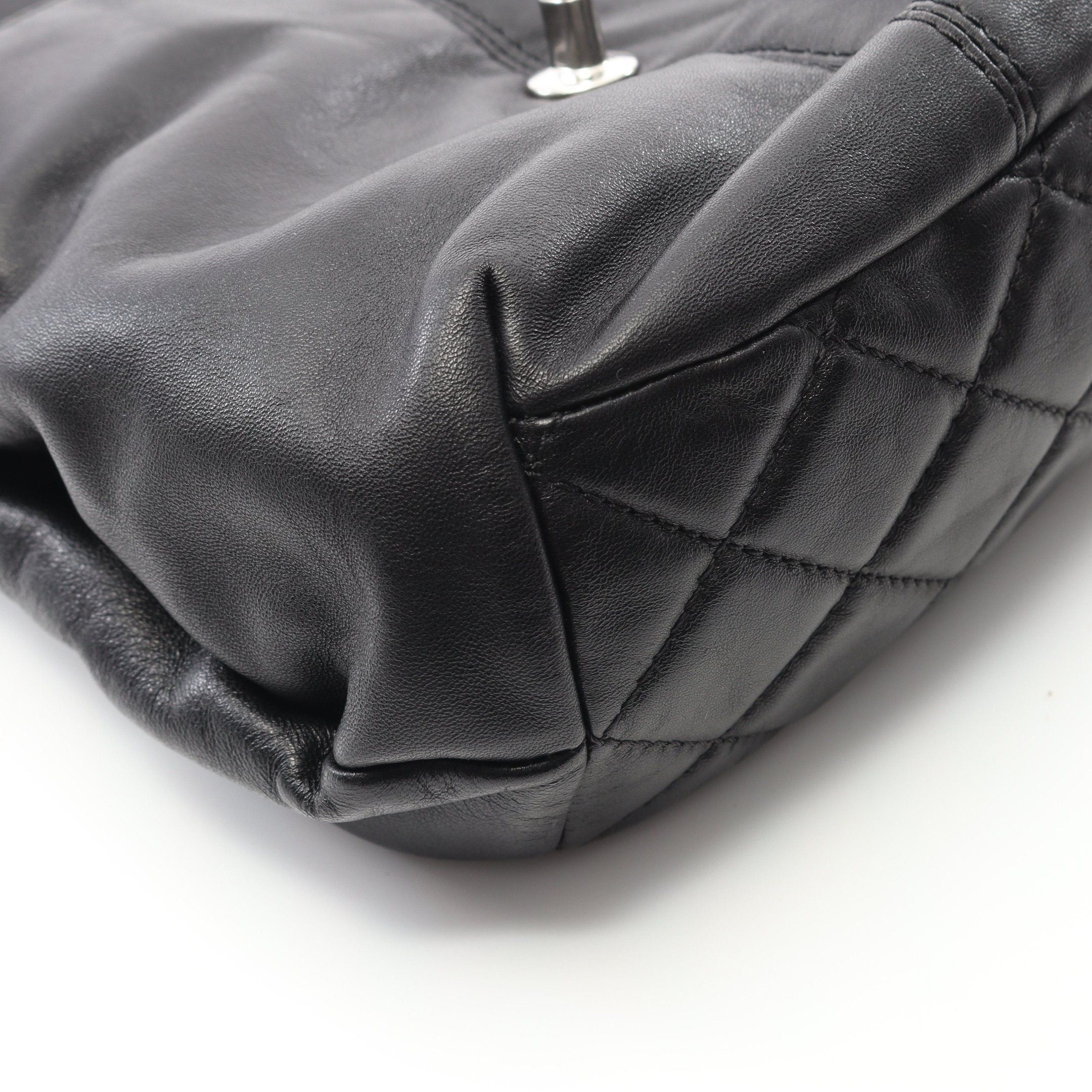 Chanel Chanel Matelasse Chain Shoulder Bag Lambskin Black Silver Hardware Size ONE SIZE - 6 Thumbnail