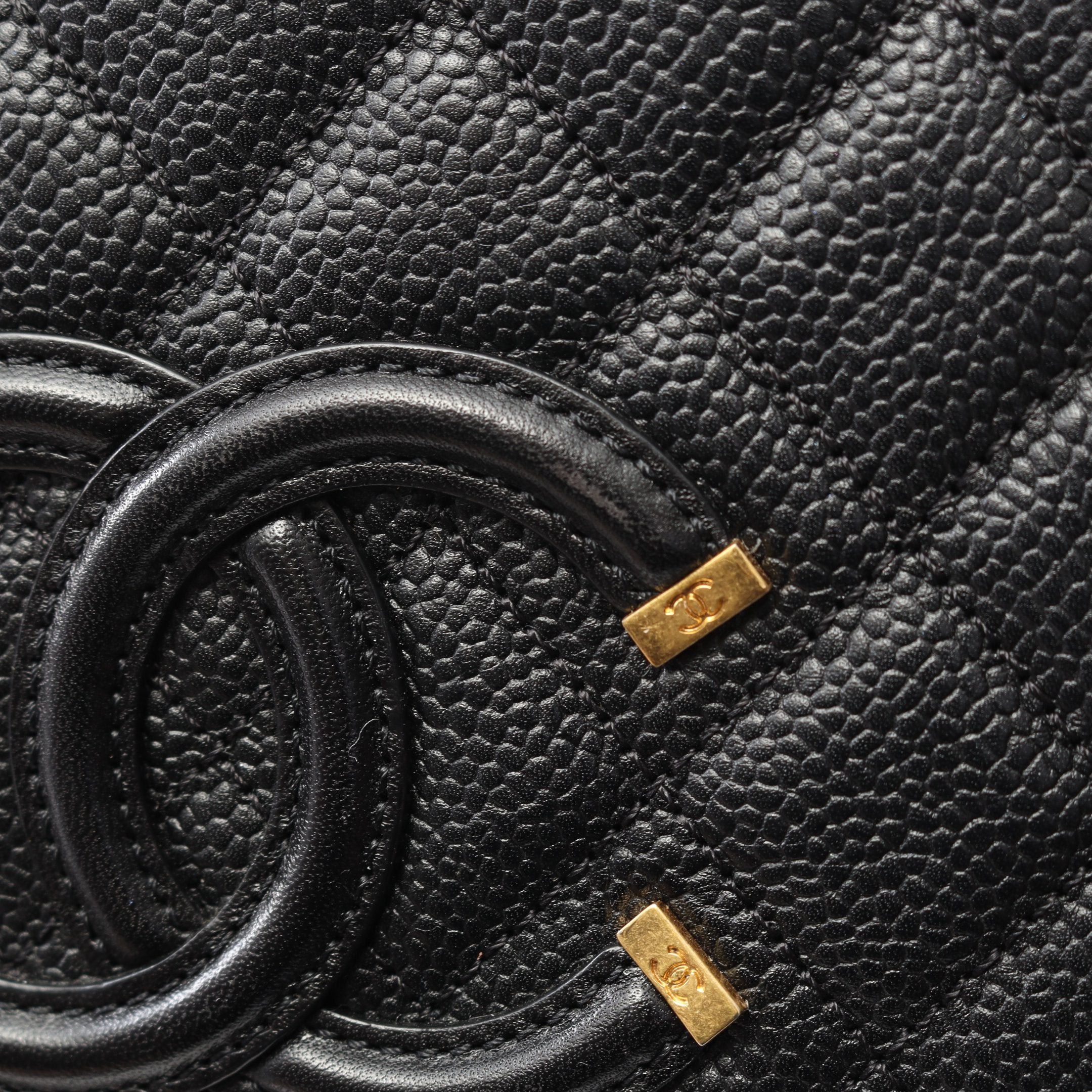Chanel Chanel Cc Filigree Matelasse Vanity Chain Shoulder Bag Caviar Skin Black Gold Hardware Size ONE SIZE - 7 Thumbnail