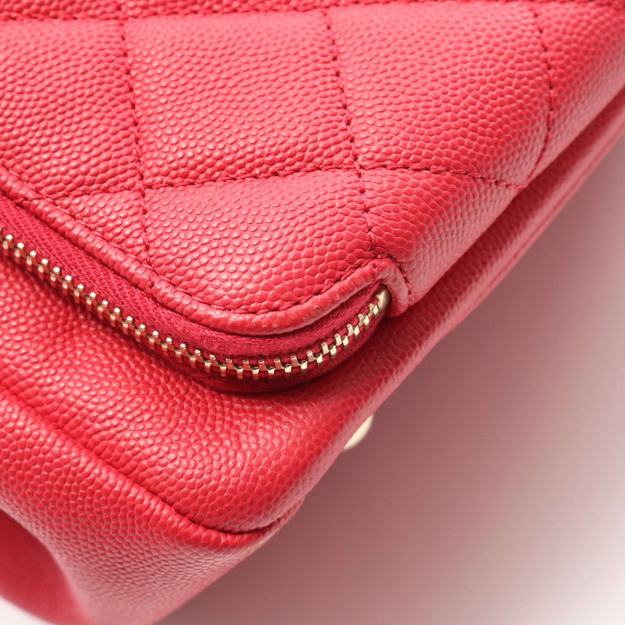 Chanel Chanel Business Affinity Matelasse Chain Shoulder Bag Caviar Skin Pink Red Gold Hardware Size ONE SIZE - 9 Thumbnail