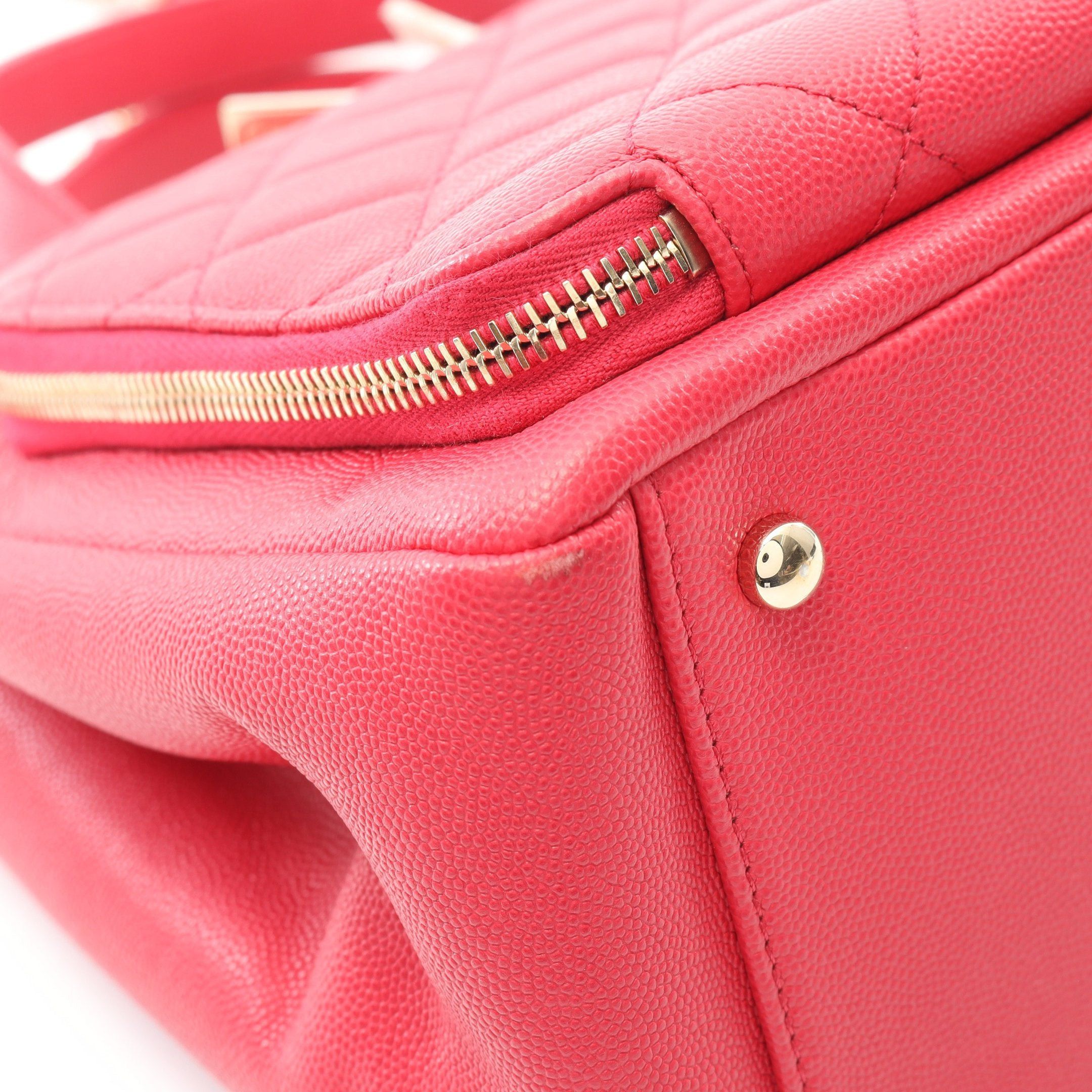 Chanel Chanel Business Affinity Matelasse Chain Shoulder Bag Caviar Skin Pink Red Gold Hardware Size ONE SIZE - 8 Thumbnail