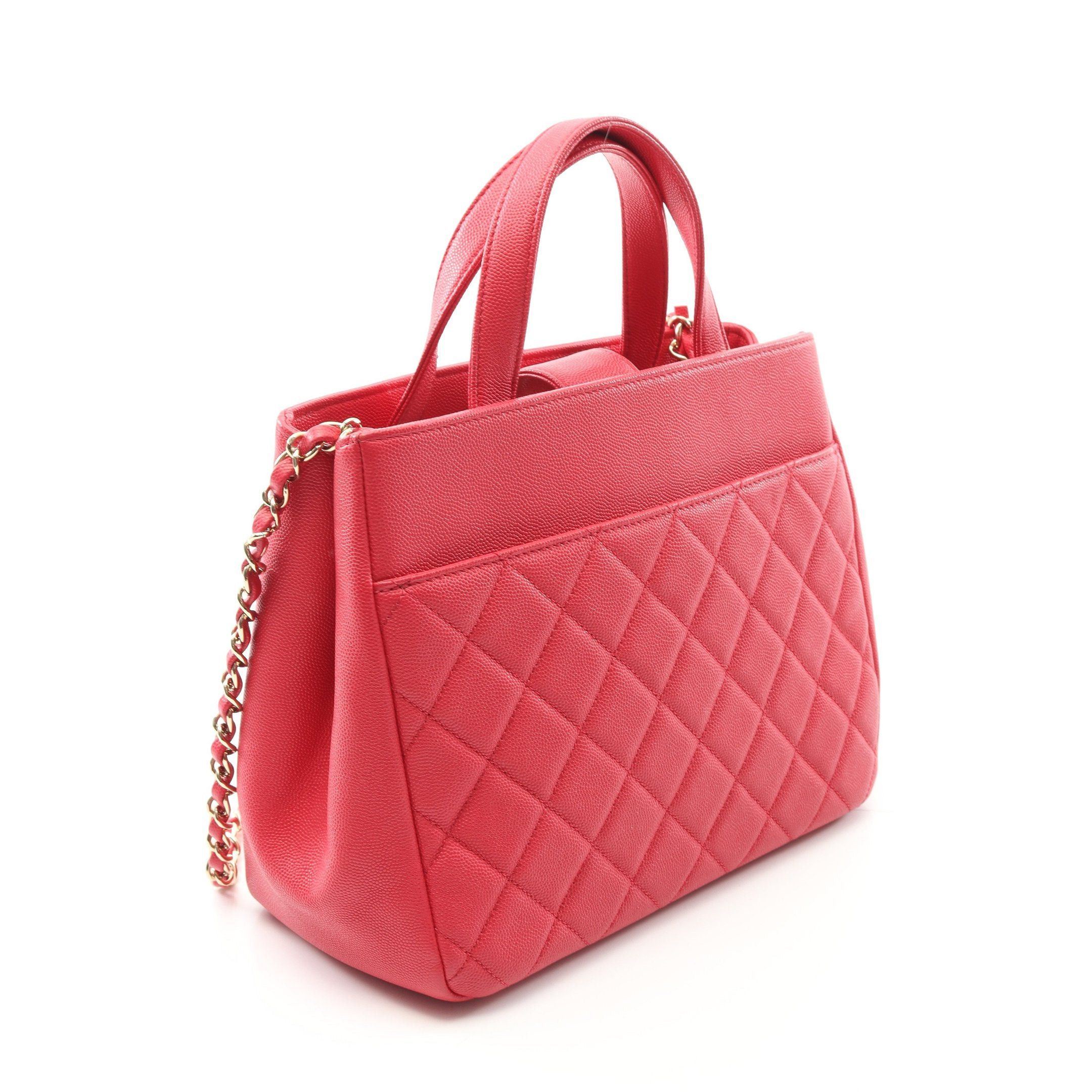 Chanel Chanel Business Affinity Matelasse Chain Shoulder Bag Caviar Skin Pink Red Gold Hardware Size ONE SIZE - 2 Thumbnail
