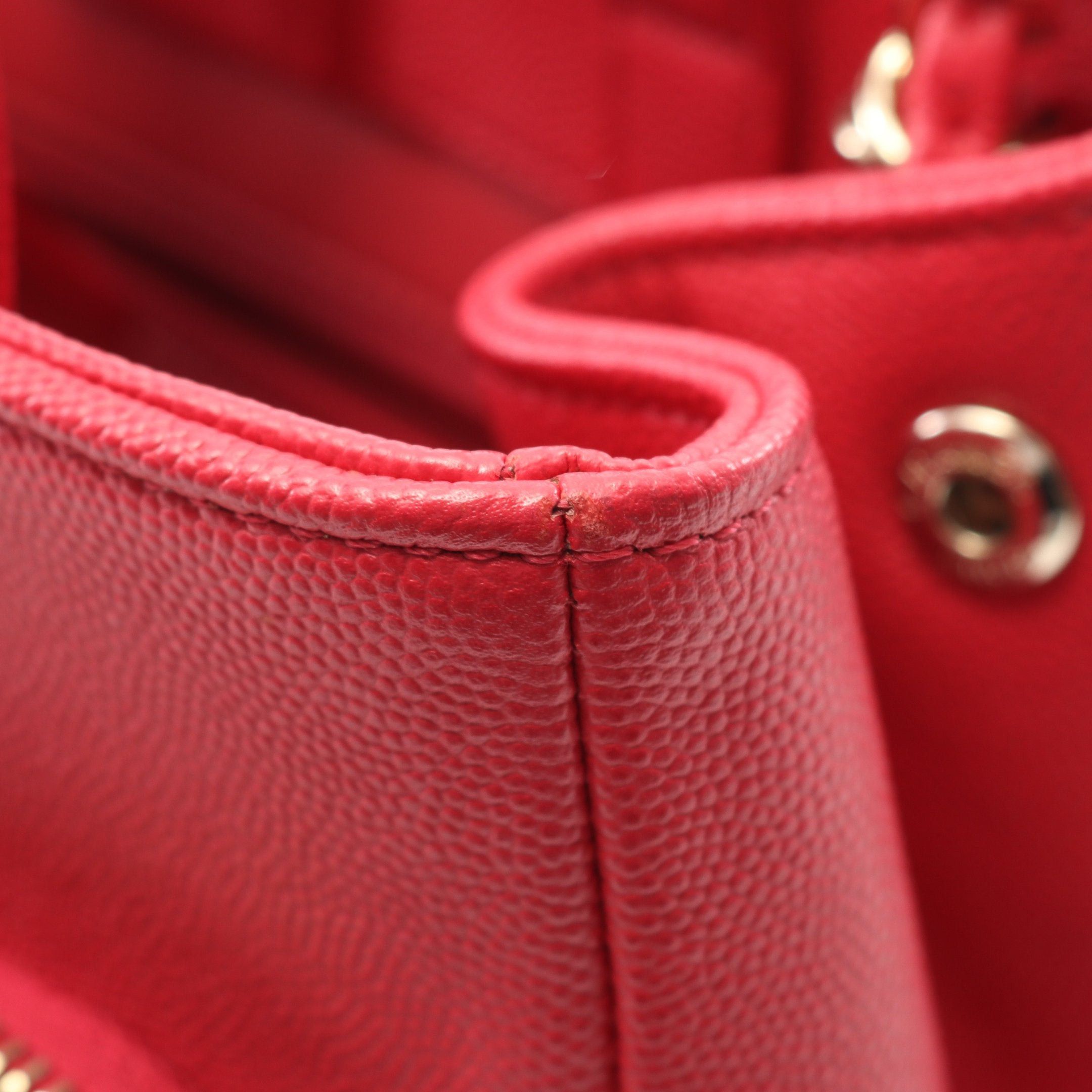 Chanel Chanel Business Affinity Matelasse Chain Shoulder Bag Caviar Skin Pink Red Gold Hardware Size ONE SIZE - 7 Thumbnail