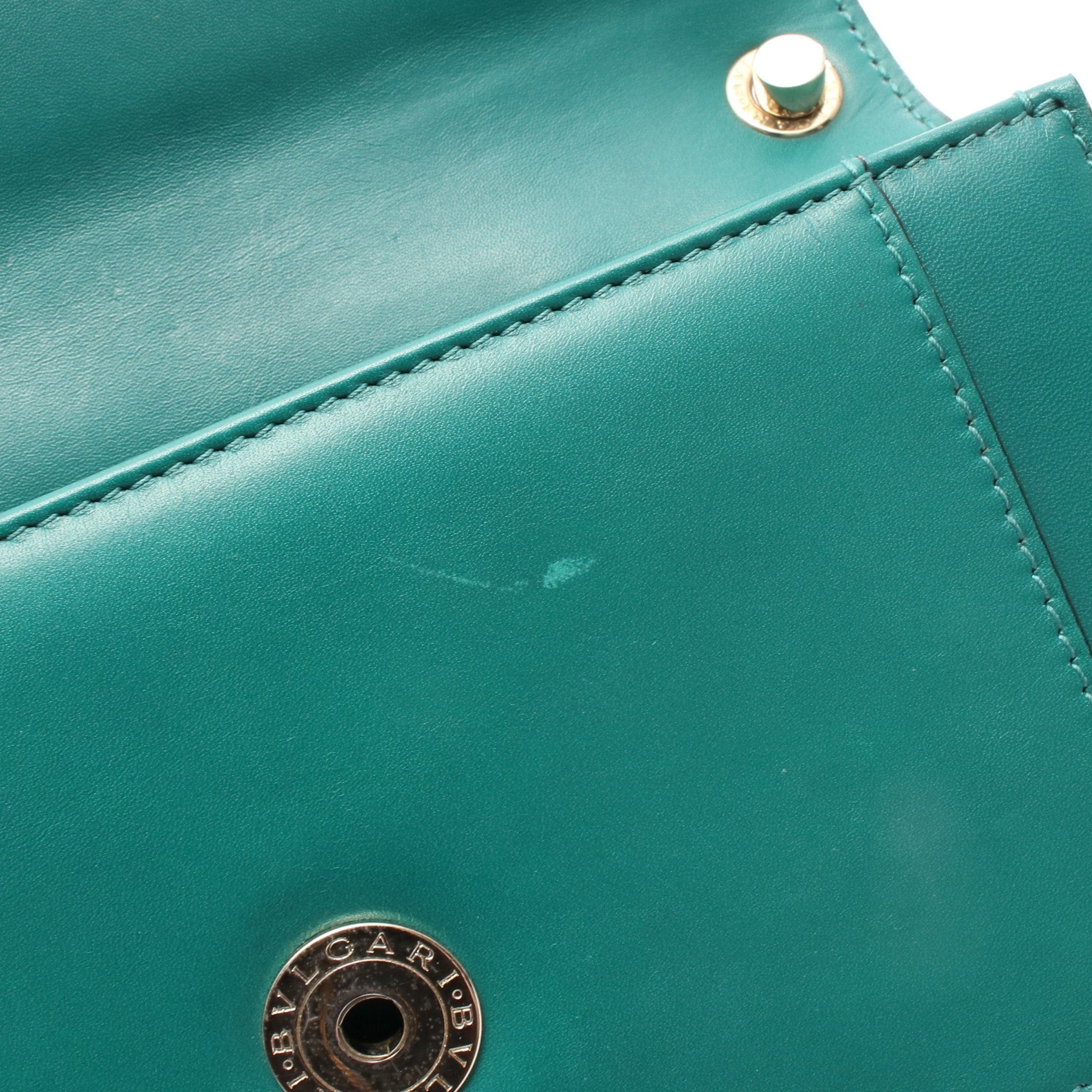 Bvlgari Bvlgari Serpenti Forever Chain Shoulder Bag Leather Green Size ONE SIZE - 6 Thumbnail