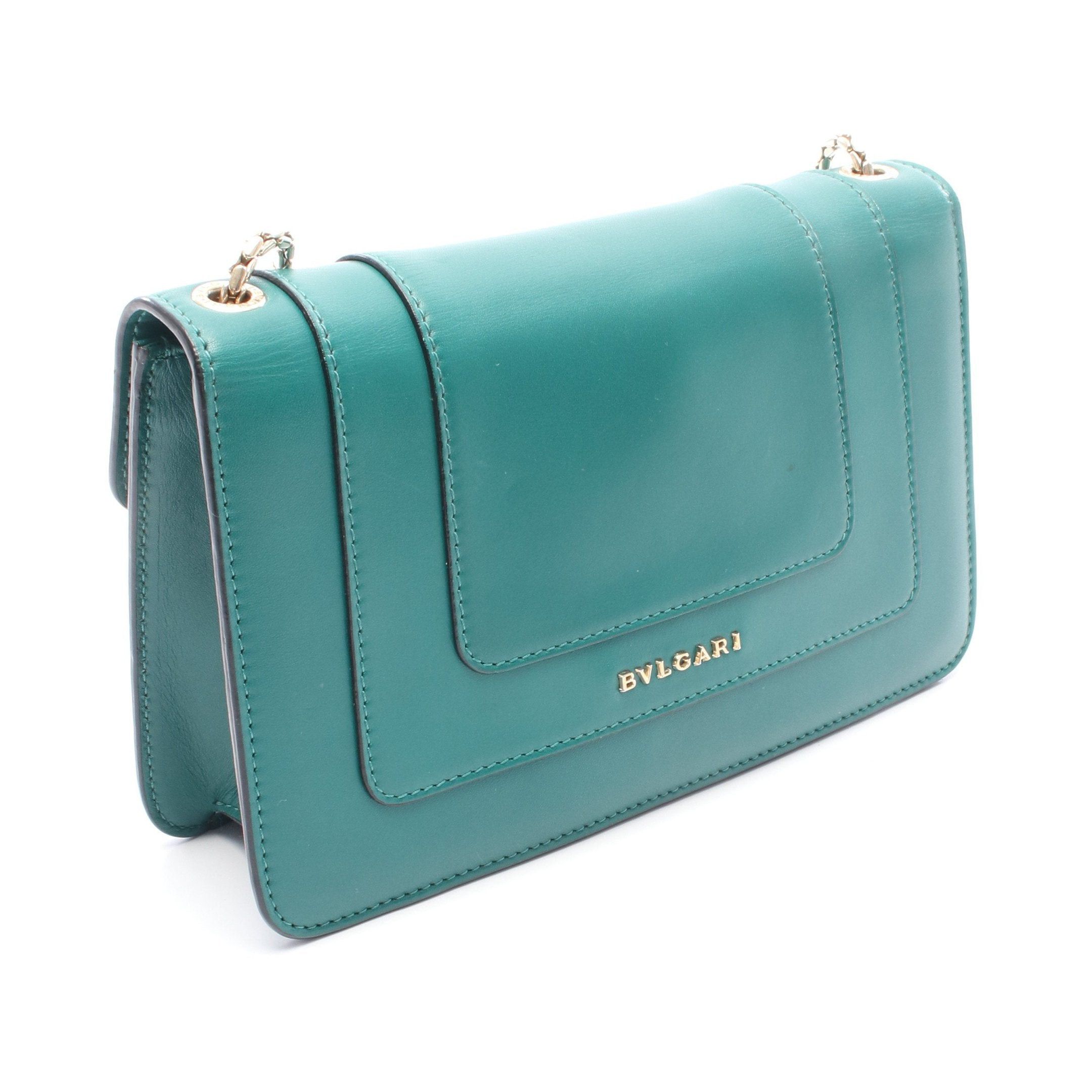 Bvlgari Bvlgari Serpenti Forever Chain Shoulder Bag Leather Green Size ONE SIZE - 2 Thumbnail