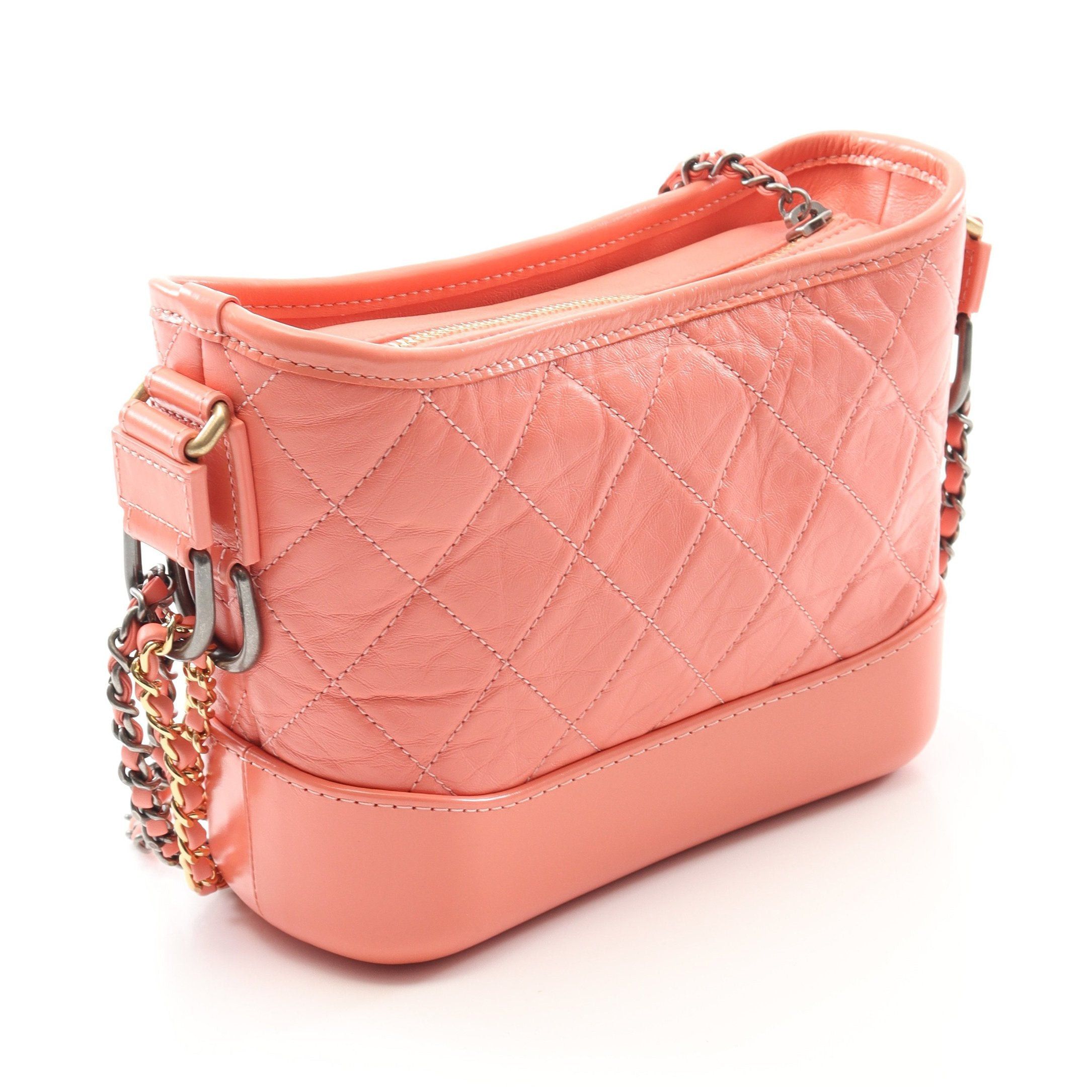 Chanel Chanel Gabriel De Chanel Small Hobo Chain Shoulder Bag Leather Coral Orange Combination Metal Fittings Size ONE SIZE - 2 Thumbnail