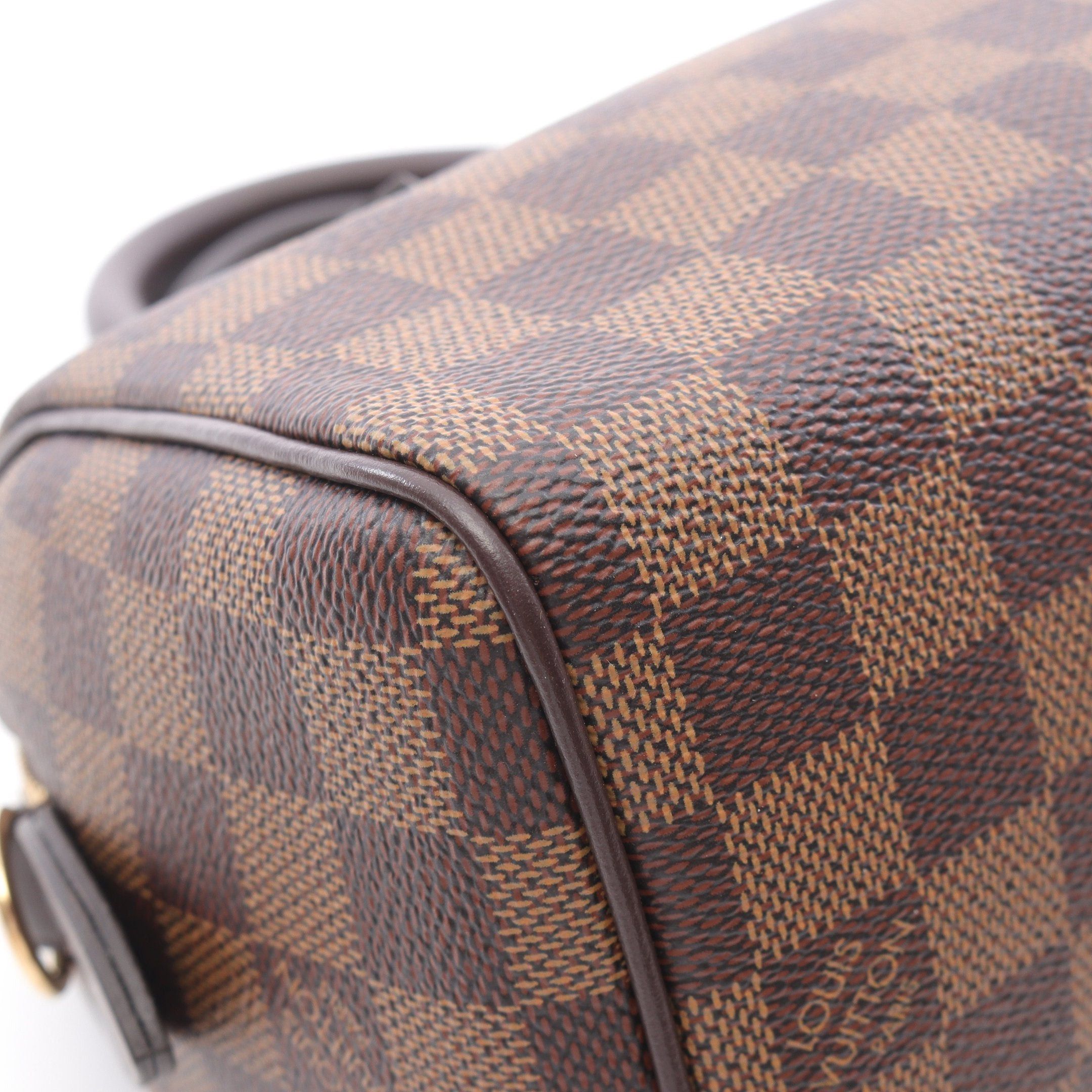 Louis Vuitton Louis Vuitton Speedy 20 Damier Ebene Handbag Leather Brown Size ONE SIZE - 5 Thumbnail