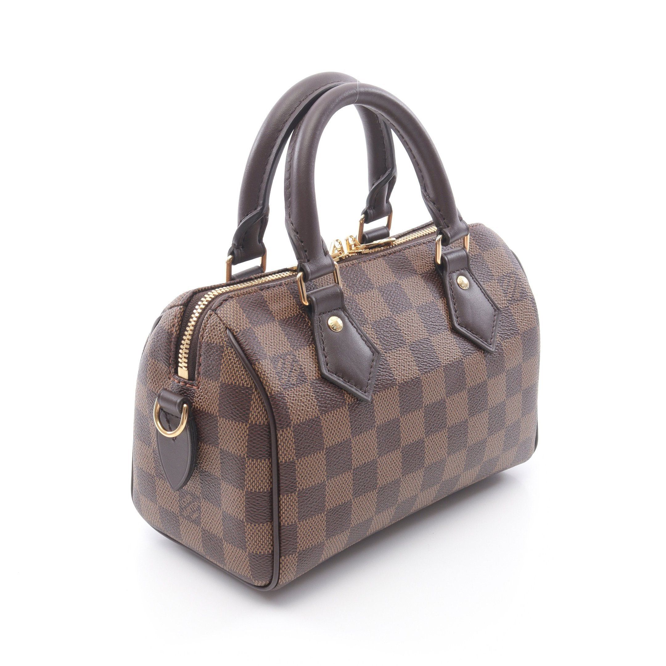 Louis Vuitton Louis Vuitton Speedy 20 Damier Ebene Handbag Leather Brown Size ONE SIZE - 2 Thumbnail