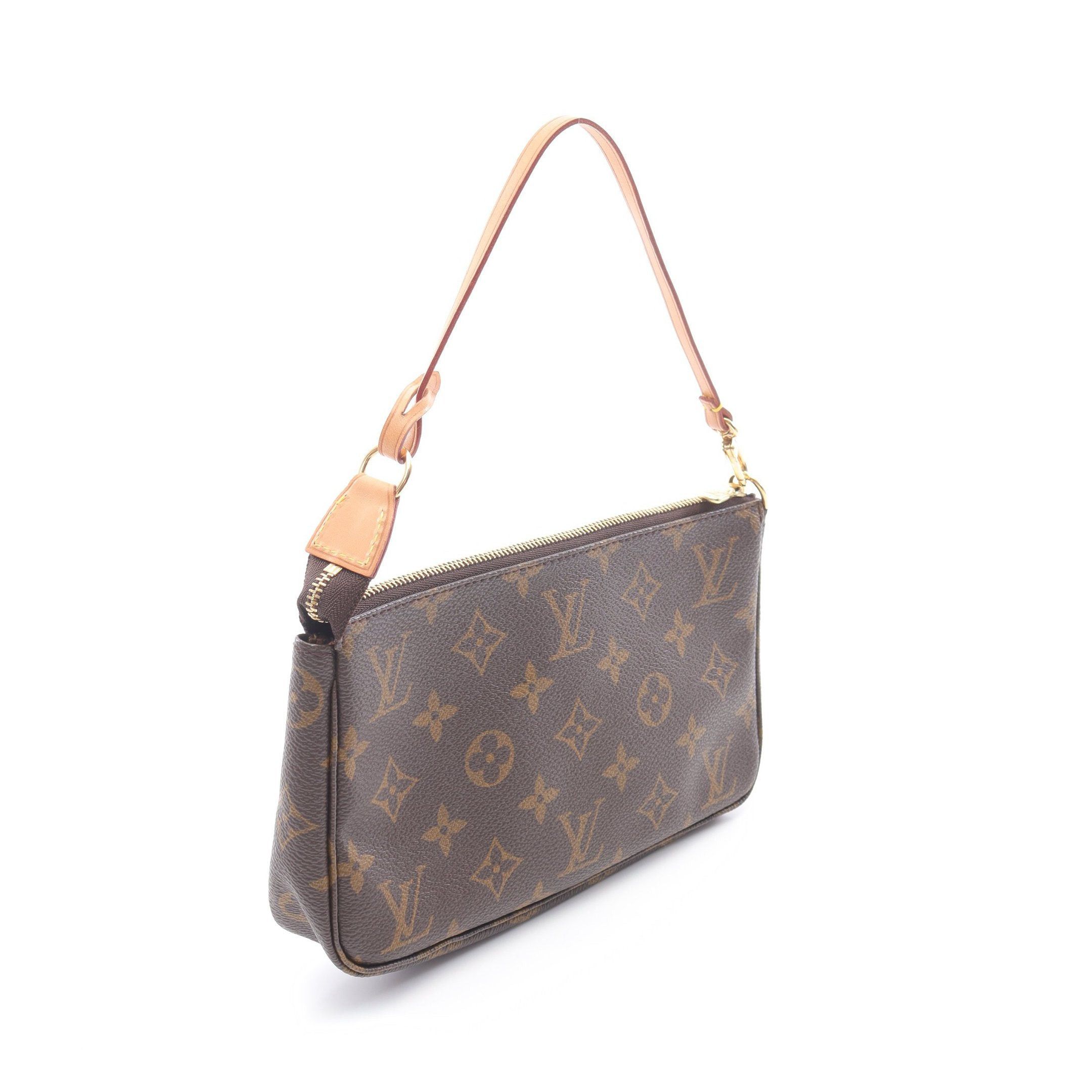 Louis Vuitton Louis Vuitton Pochette Accessoires Monogram Handbag Leather Brown Size ONE SIZE - 2 Thumbnail