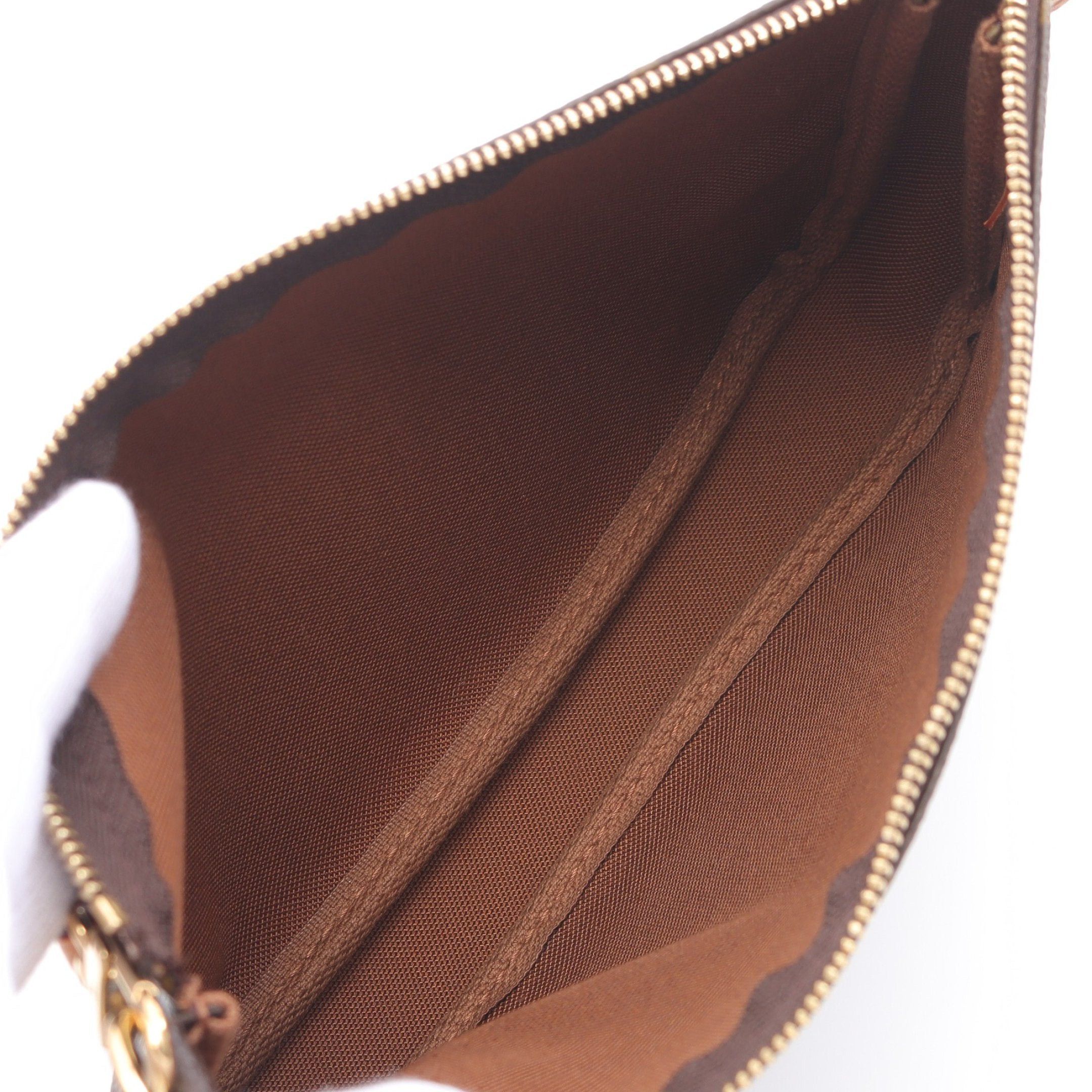 Louis Vuitton Louis Vuitton Pochette Accessoires Monogram Handbag Leather Brown Size ONE SIZE - 3 Thumbnail