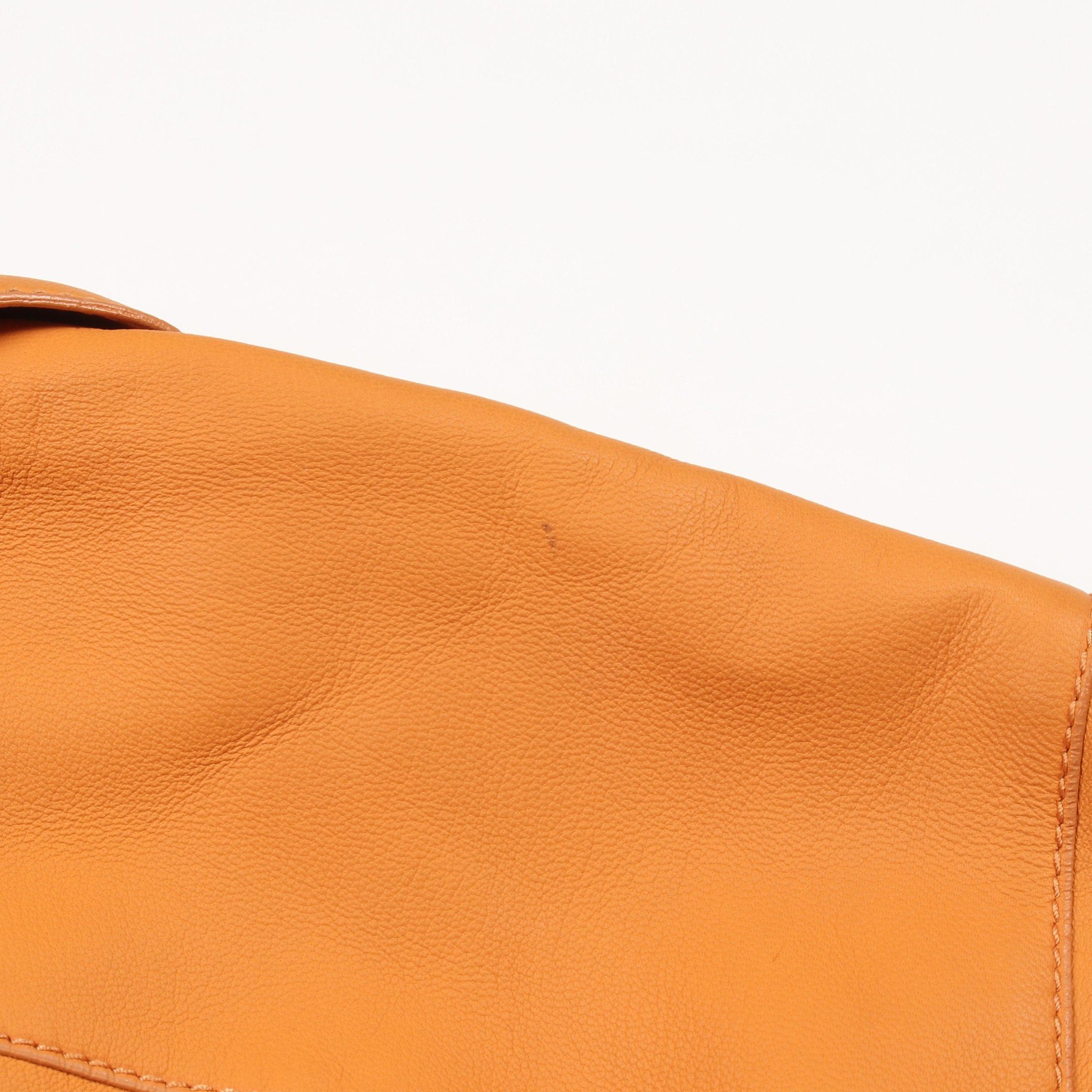 Hermes Hermes Jacket Leather Orange Brown Size ONE SIZE - 6 Thumbnail
