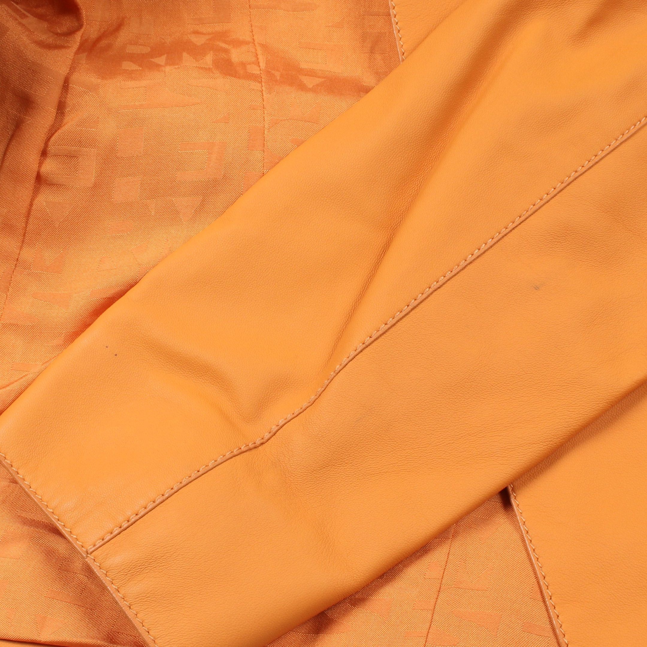 Hermes Hermes Jacket Leather Orange Brown Size ONE SIZE - 5 Thumbnail