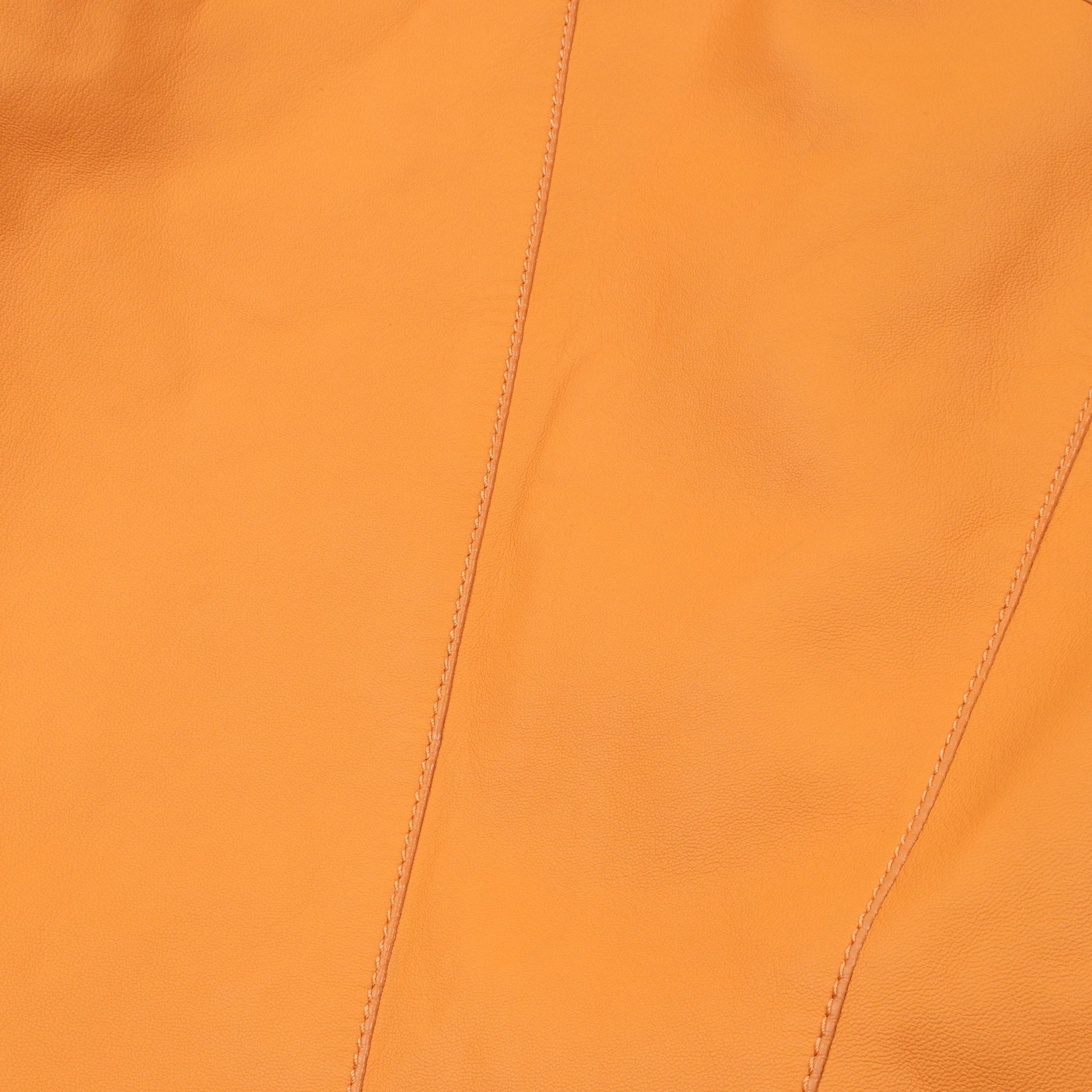 Hermes Hermes Jacket Leather Orange Brown Size ONE SIZE - 8 Thumbnail