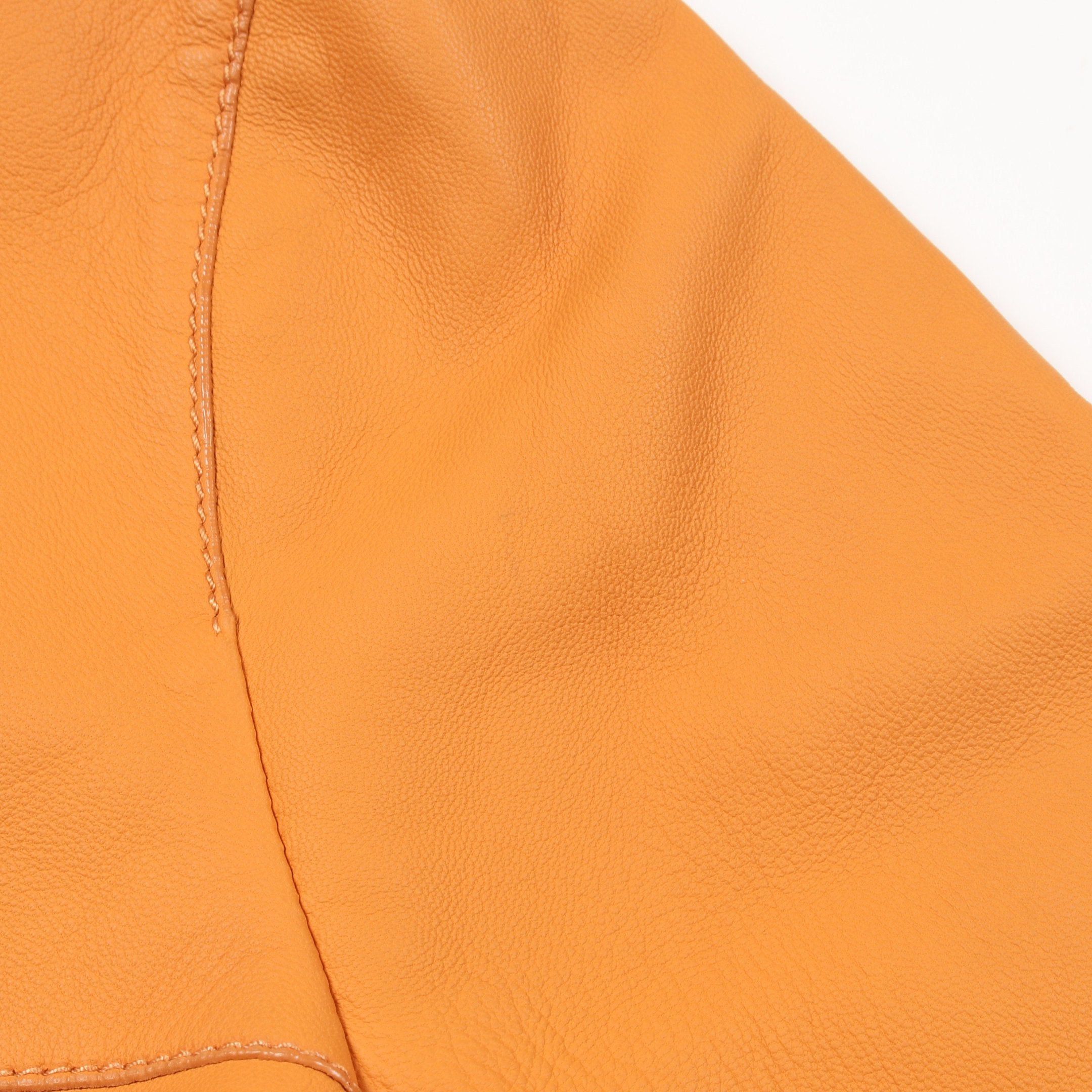 Hermes Hermes Jacket Leather Orange Brown Size ONE SIZE - 9 Thumbnail