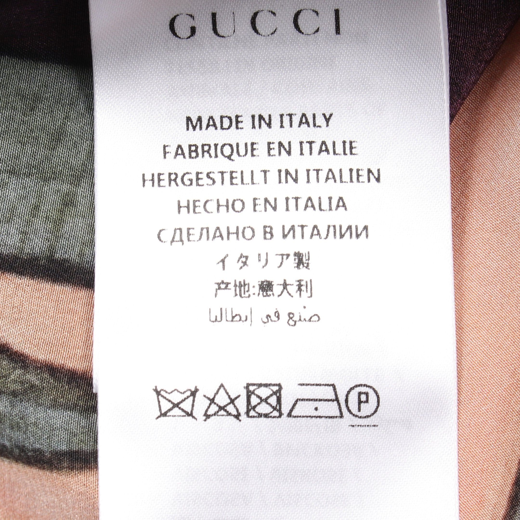 Gucci Gucci Gucci * Unskilled Worker Blouse Silk Dark Purple Multicolor Ribbon Tie Size ONE SIZE - 4 Thumbnail