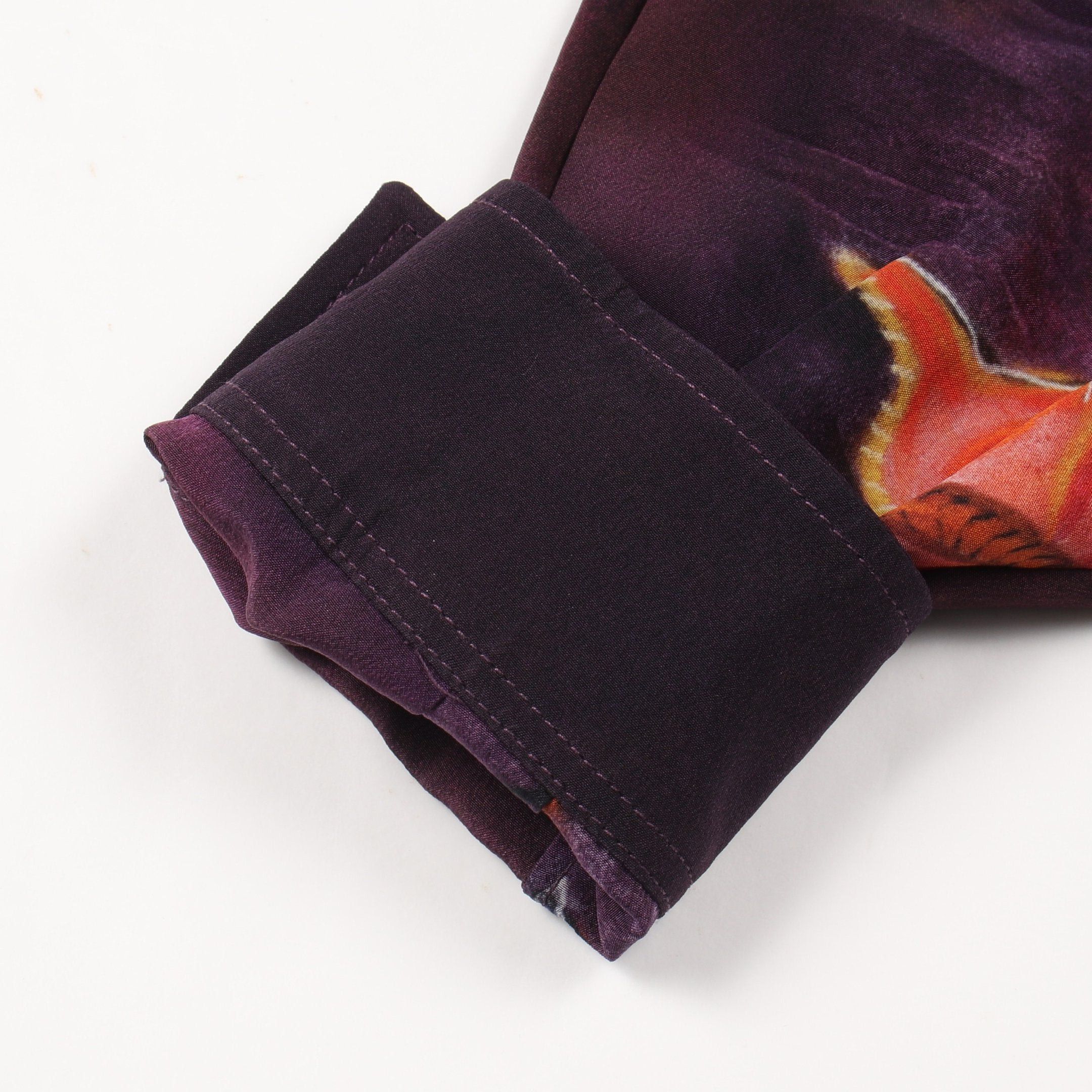Gucci Gucci Gucci * Unskilled Worker Blouse Silk Dark Purple Multicolor Ribbon Tie Size ONE SIZE - 6 Thumbnail