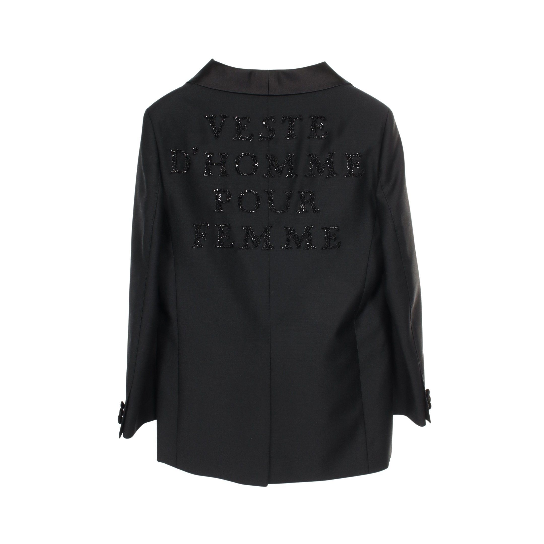Gucci Gucci Tailored Jacket Wool Mohair Black Sequin Size ONE SIZE - 2 Thumbnail